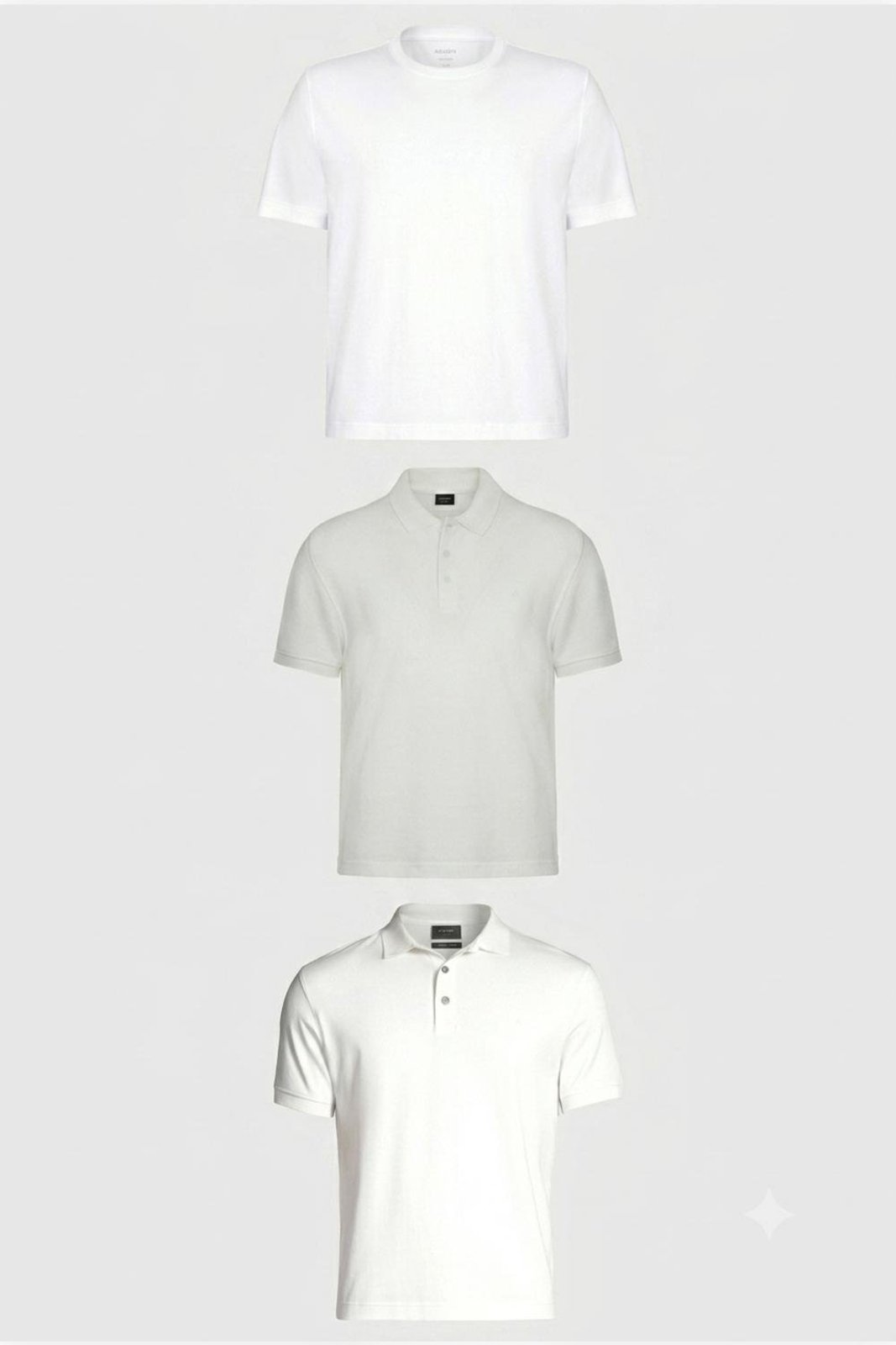 Kit Aramis Trio Básico Branco (2 Polos + Camiseta)