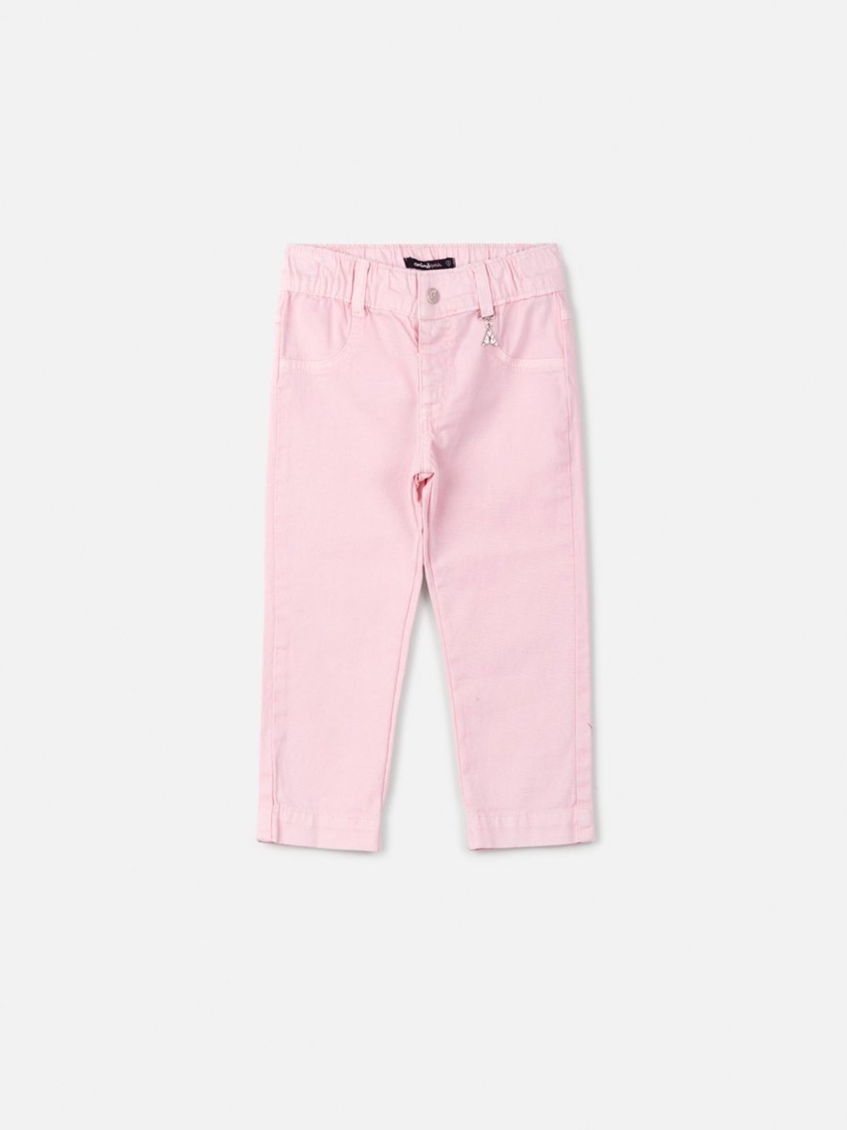 Infantil - Calça Skinny Rosa com Pingente