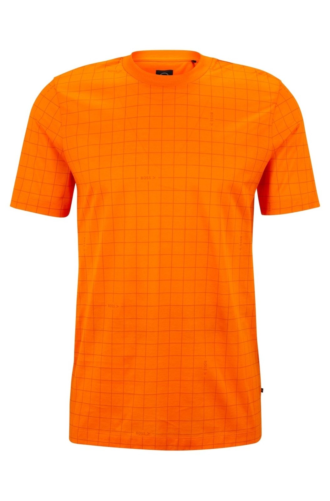Camiseta Em Malha De Algodão Com Estampa De Logotipo Quadriculado