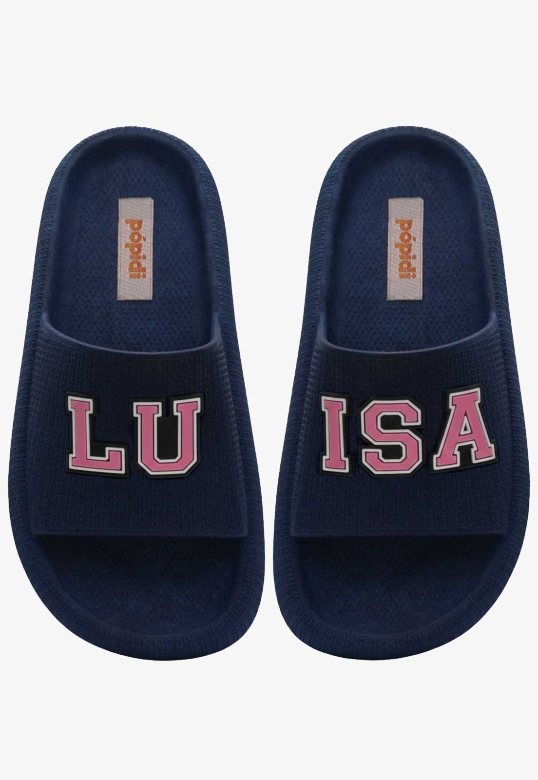 Infantil - Chinelo Pópidi Personalizado LUISA Estilo Nuvem Marinho