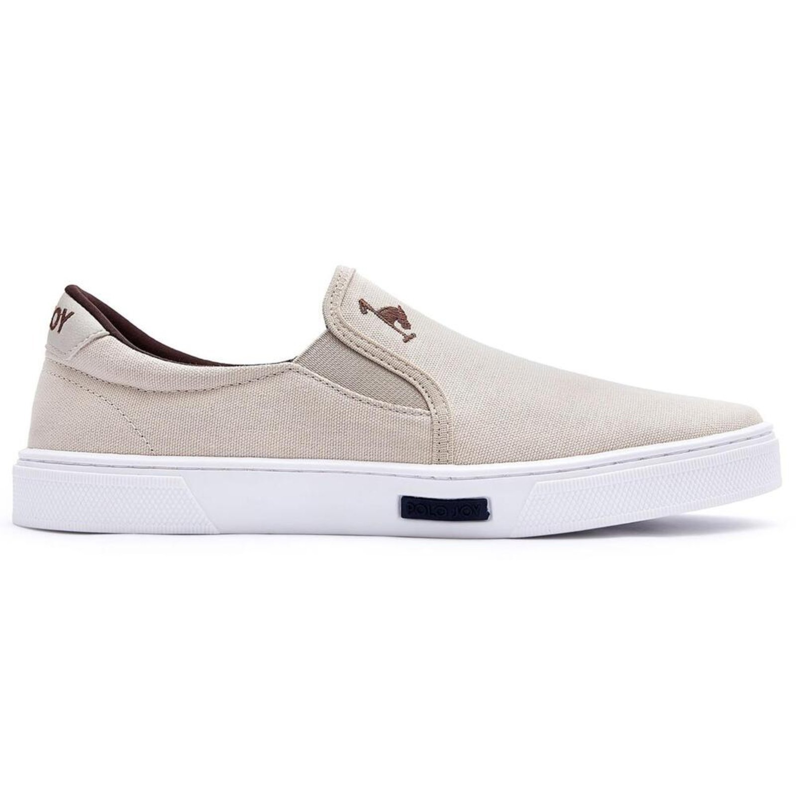 Sapatênis Masculino Polo Joy Slip On Casual Todos Tamanhos Areia