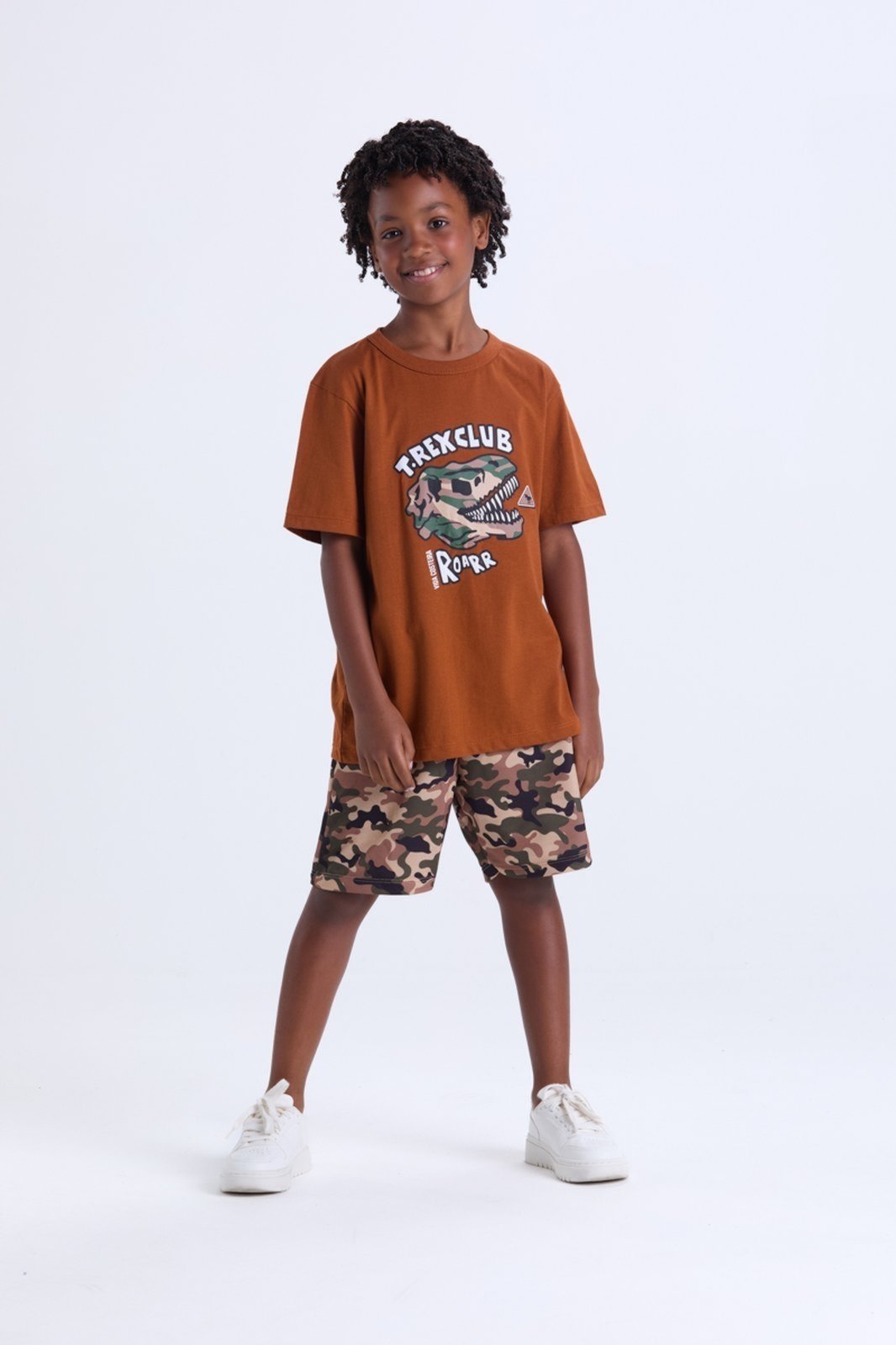 Infantil – Conjunto Masculino de Verão T-Rex Club – Vida Costeira
