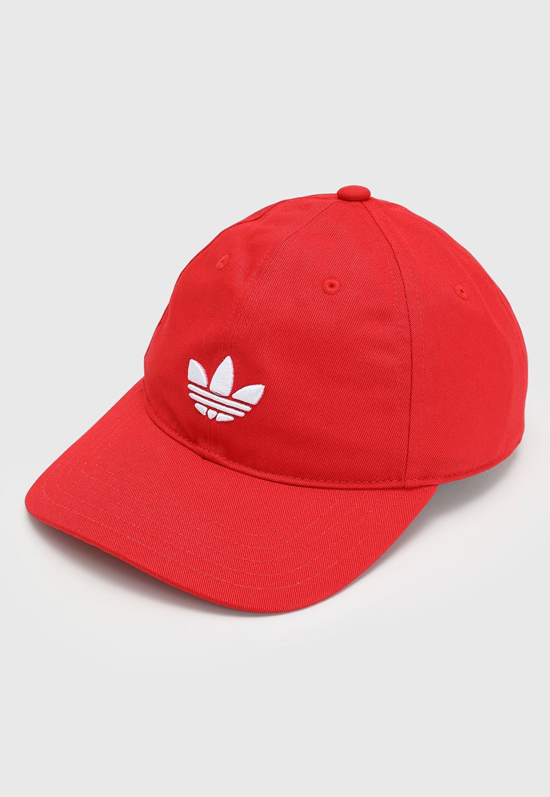 Vista 3 Boné adidas Originals Aba Curva Trefoil Baseball vermelho adidas Originals vermelho