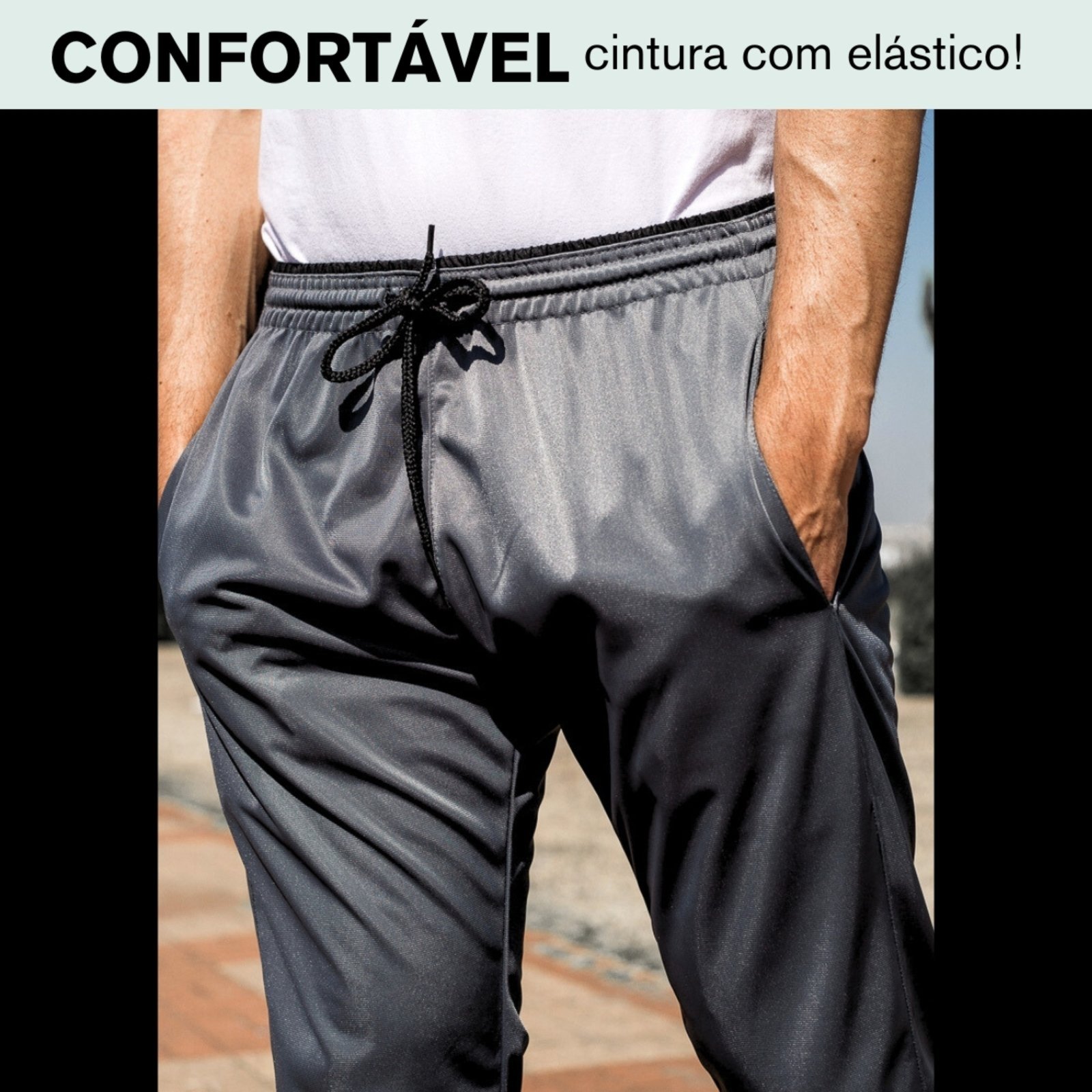 KIT 3 Calça KS Tecido Helanca Flanelada Premium Confortavél