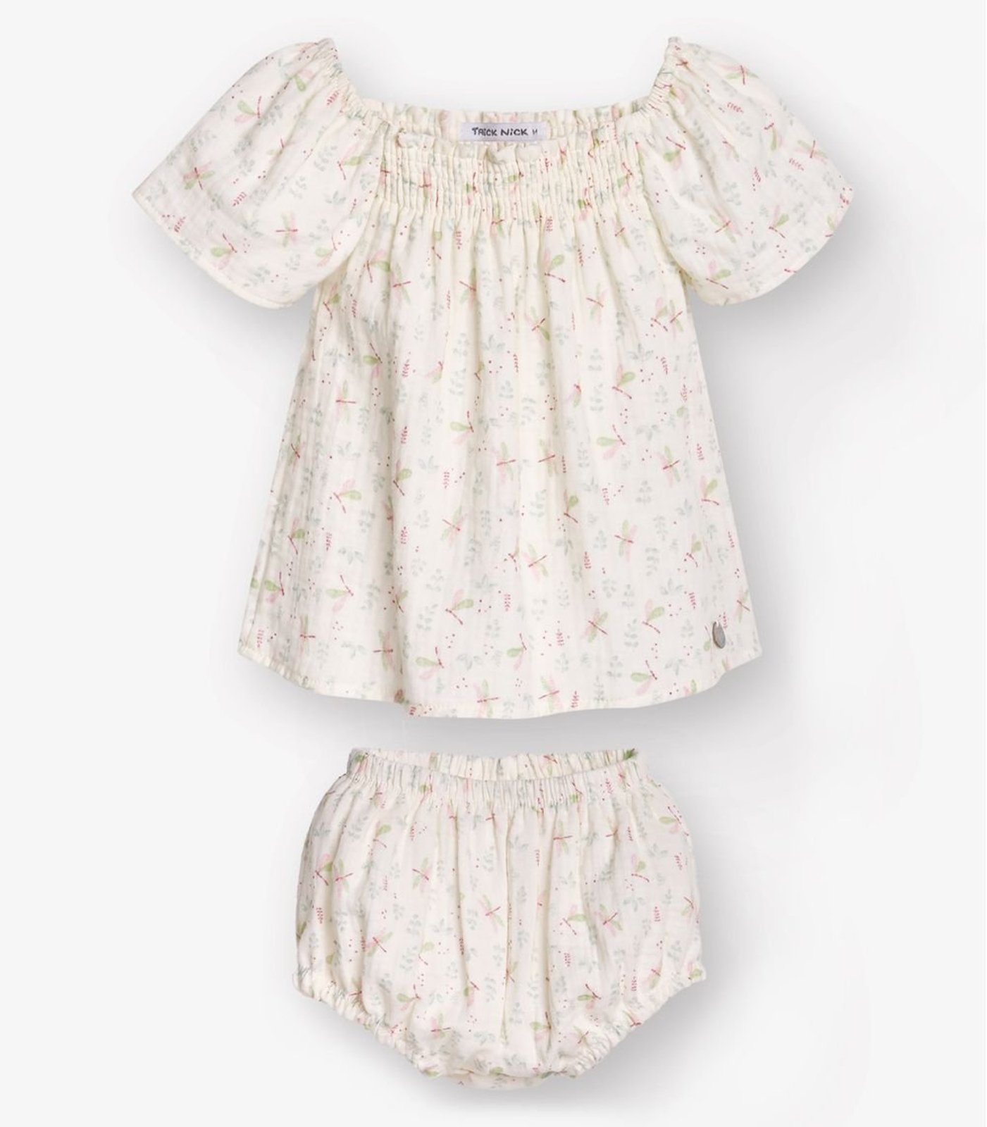 Infantil - Conjunto Bata com Calcinha Menina Trick Nick Bege