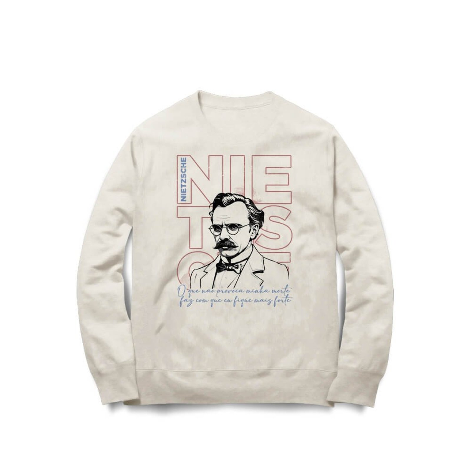 Moletom Friedrich Nietzsche - Off White - Casual - Studio Geek