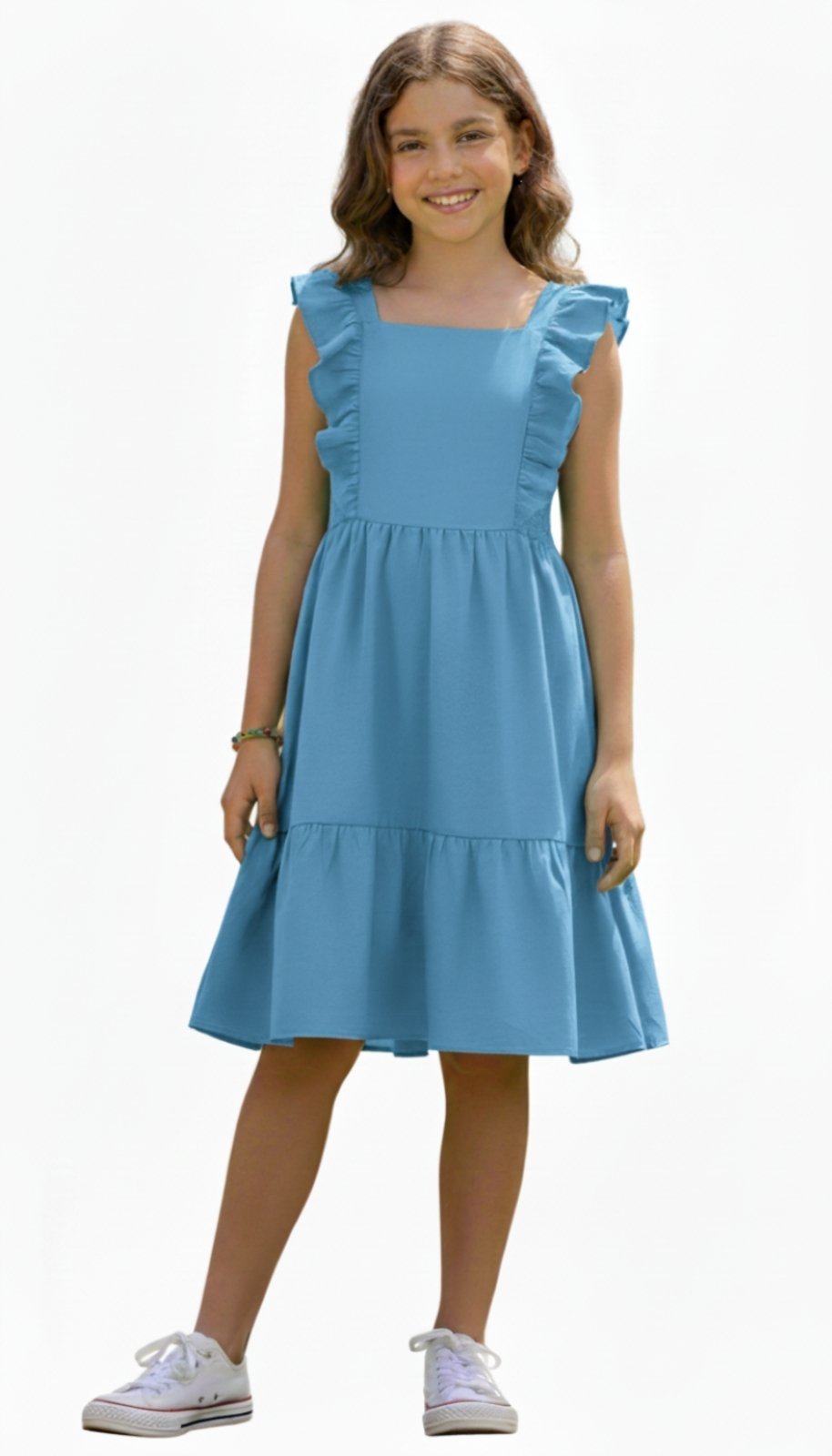 Infantil - Vestido D Bell Outlet Fashion Babado Azul