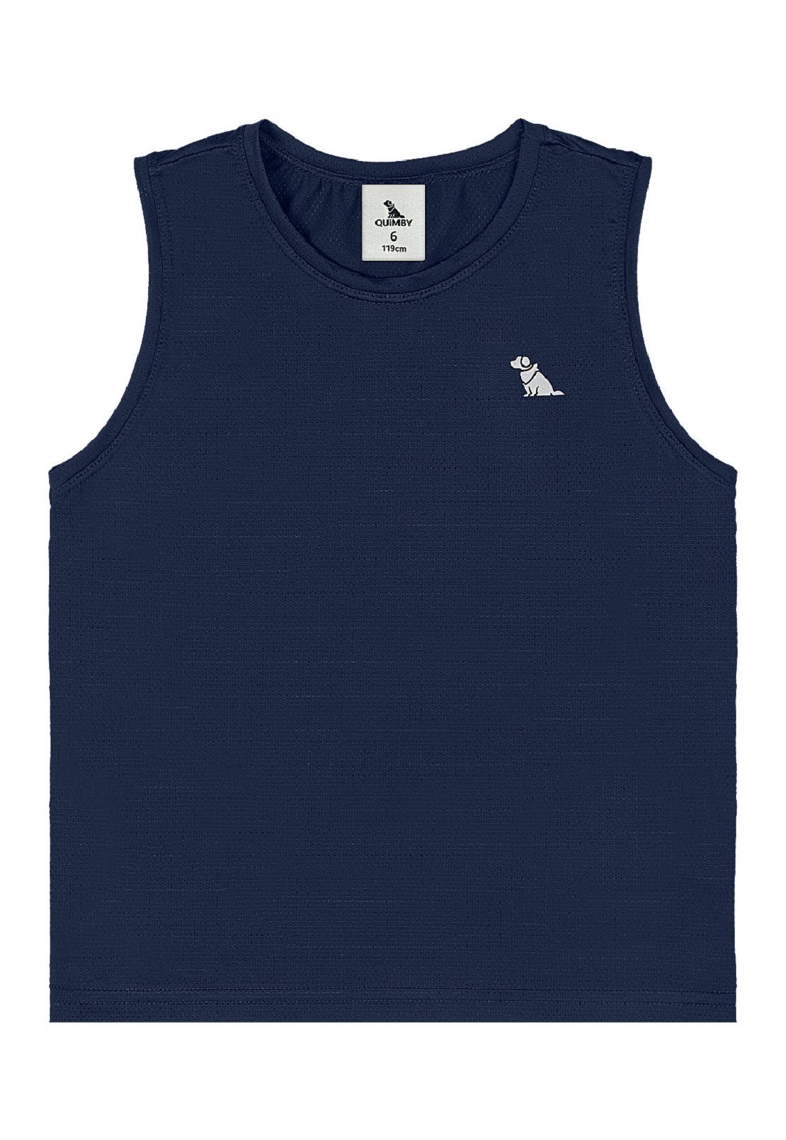 Infantil - Regata Dry Fit Aplique Refletivo Quimby Azul