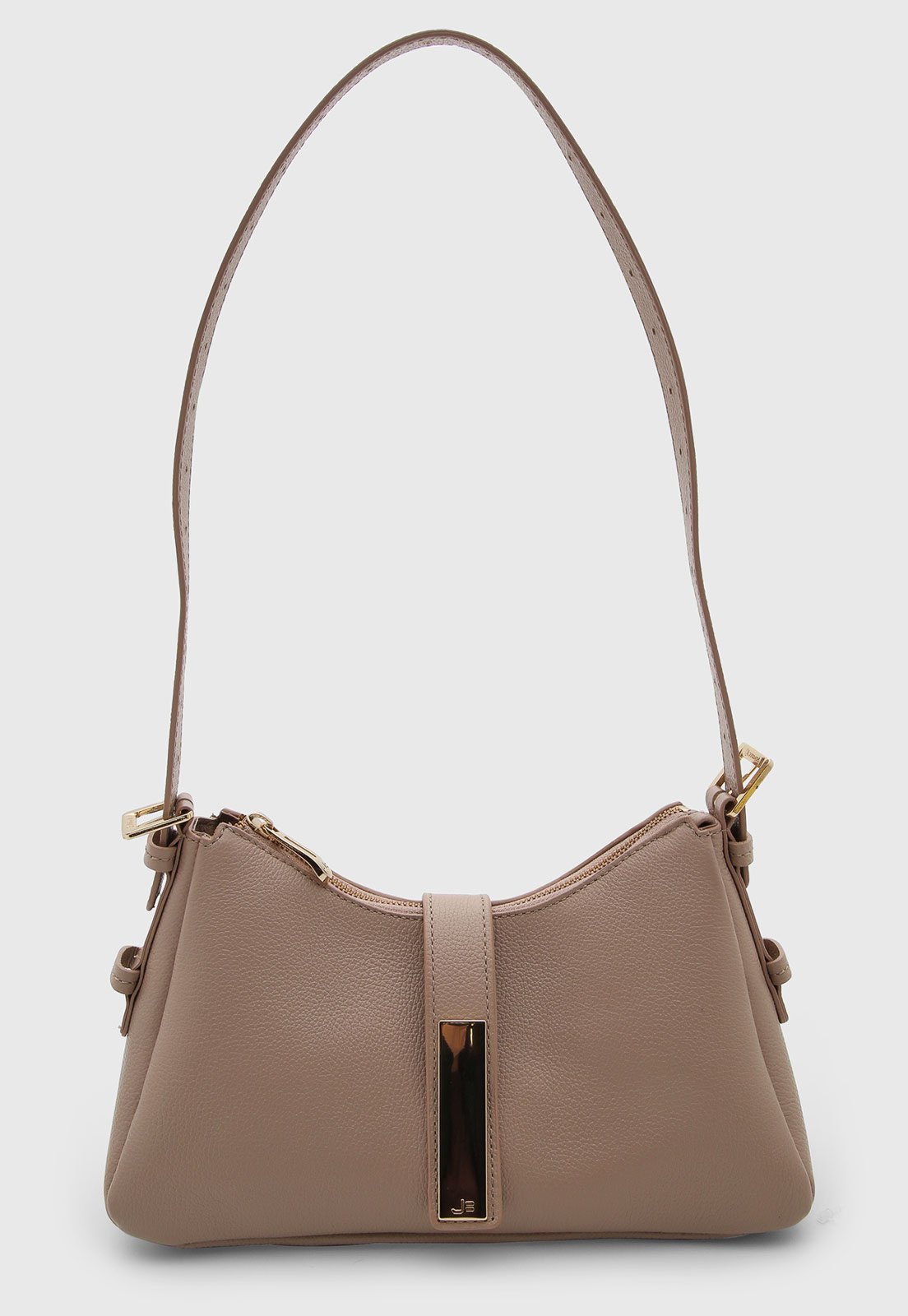 Bolsa Feminina Jorge Bischoff Couro Design Estruturado Bege