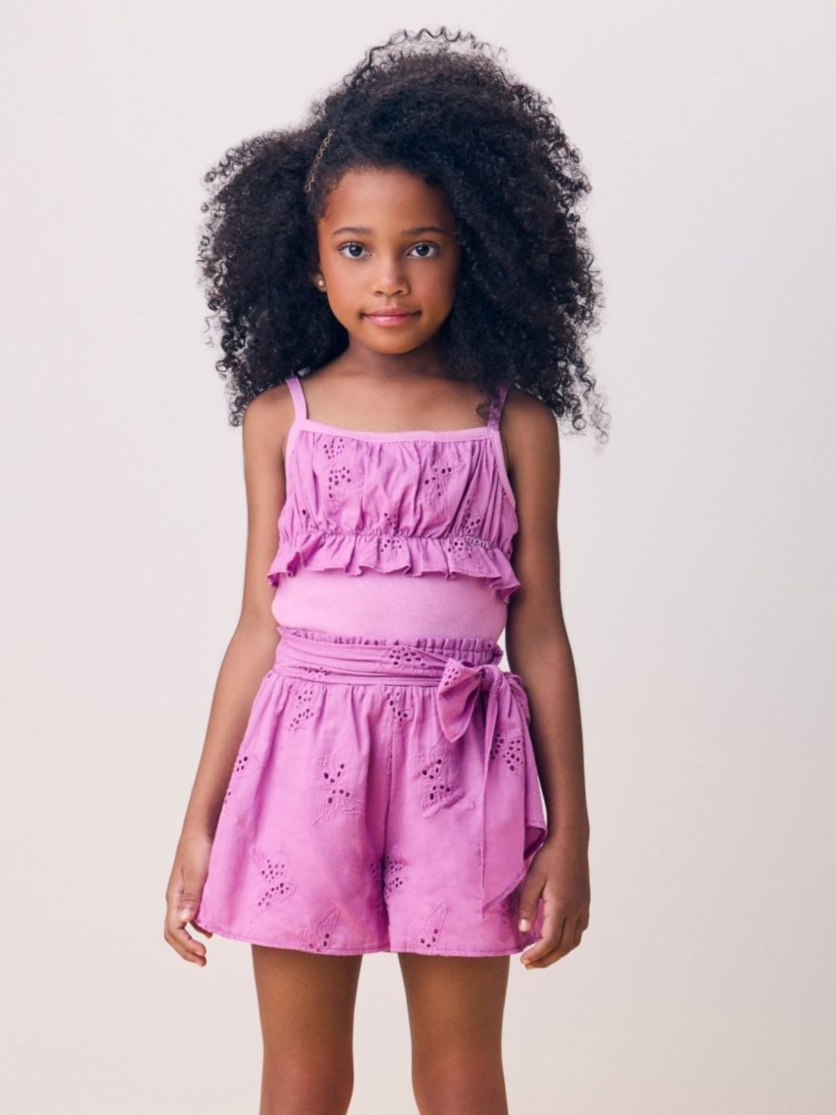 Infantil - Conjunto de Laise Roxo com Babados