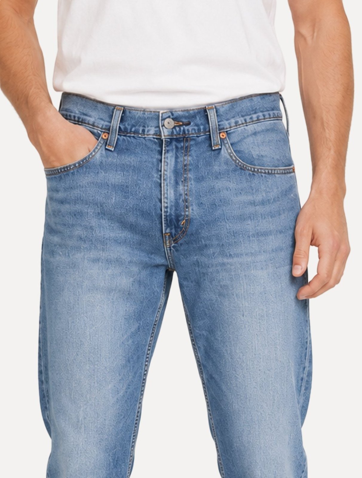 Calça Levis Jeans Masculina 511 Slim Stretch Cool Azul Claro