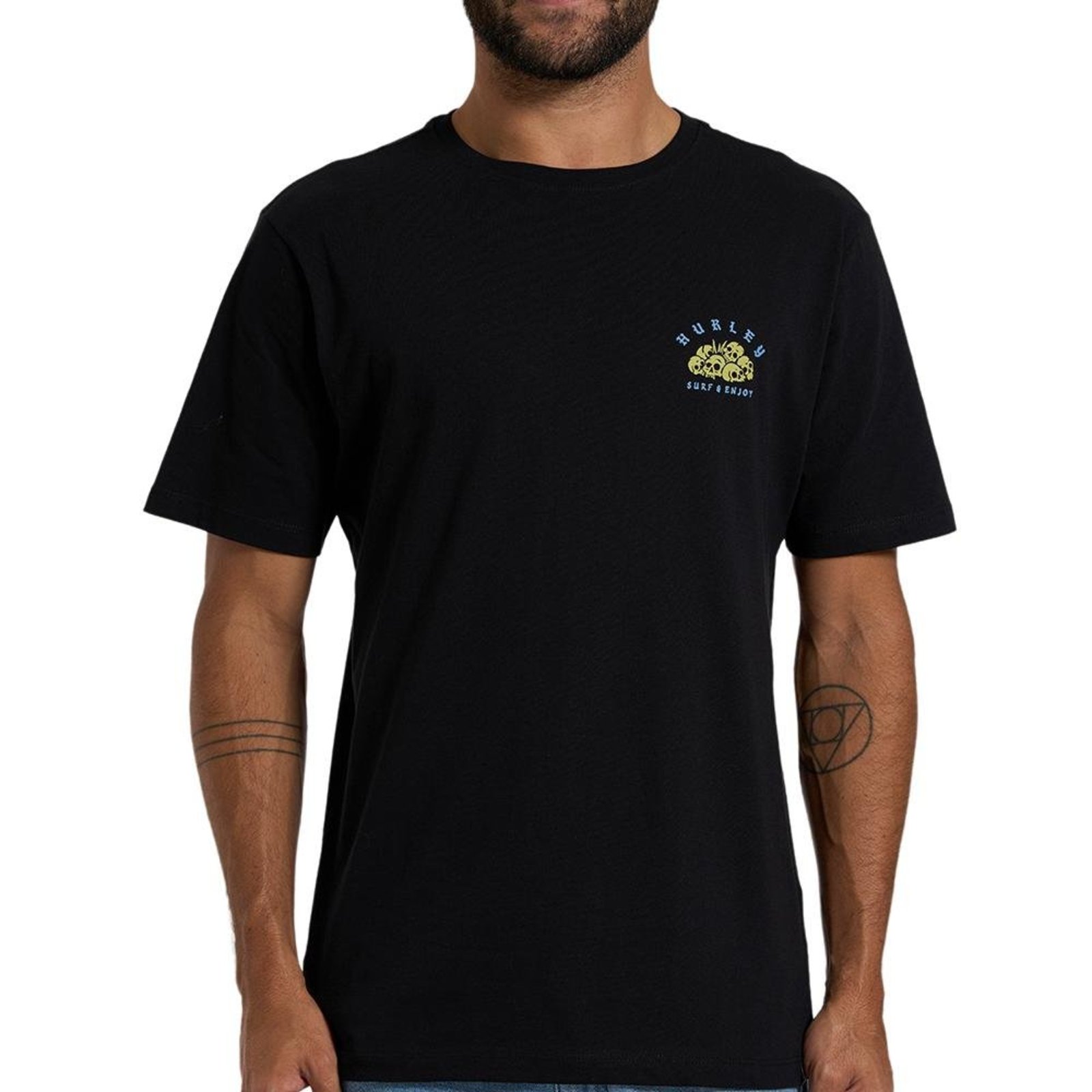 Camiseta Hurley Sea Monster WT26 Masculina Preto