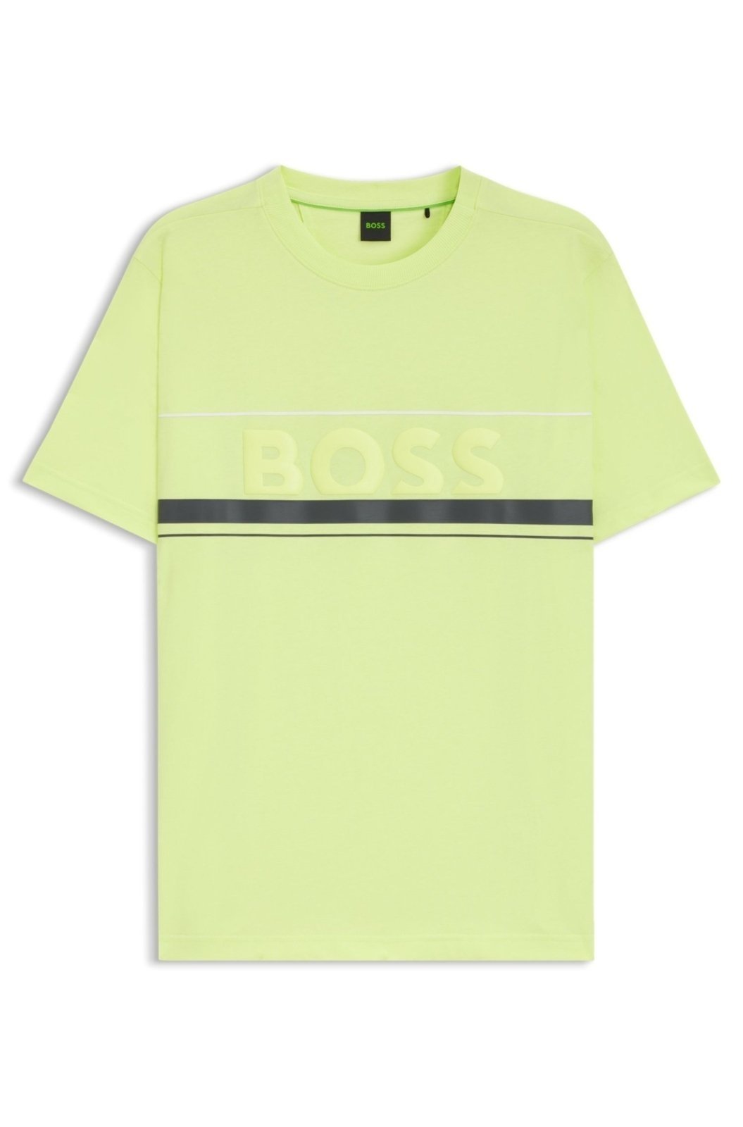 Camiseta Em Jersey De Algodão Com Riscas E Logo