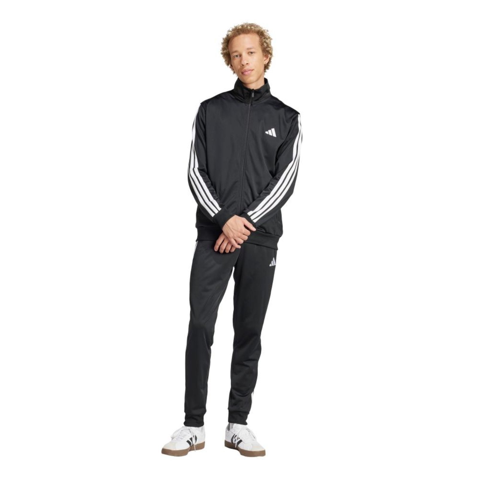 Agasalho Sportswear Basic Três Listras Tricot adidas Sportswear Preto