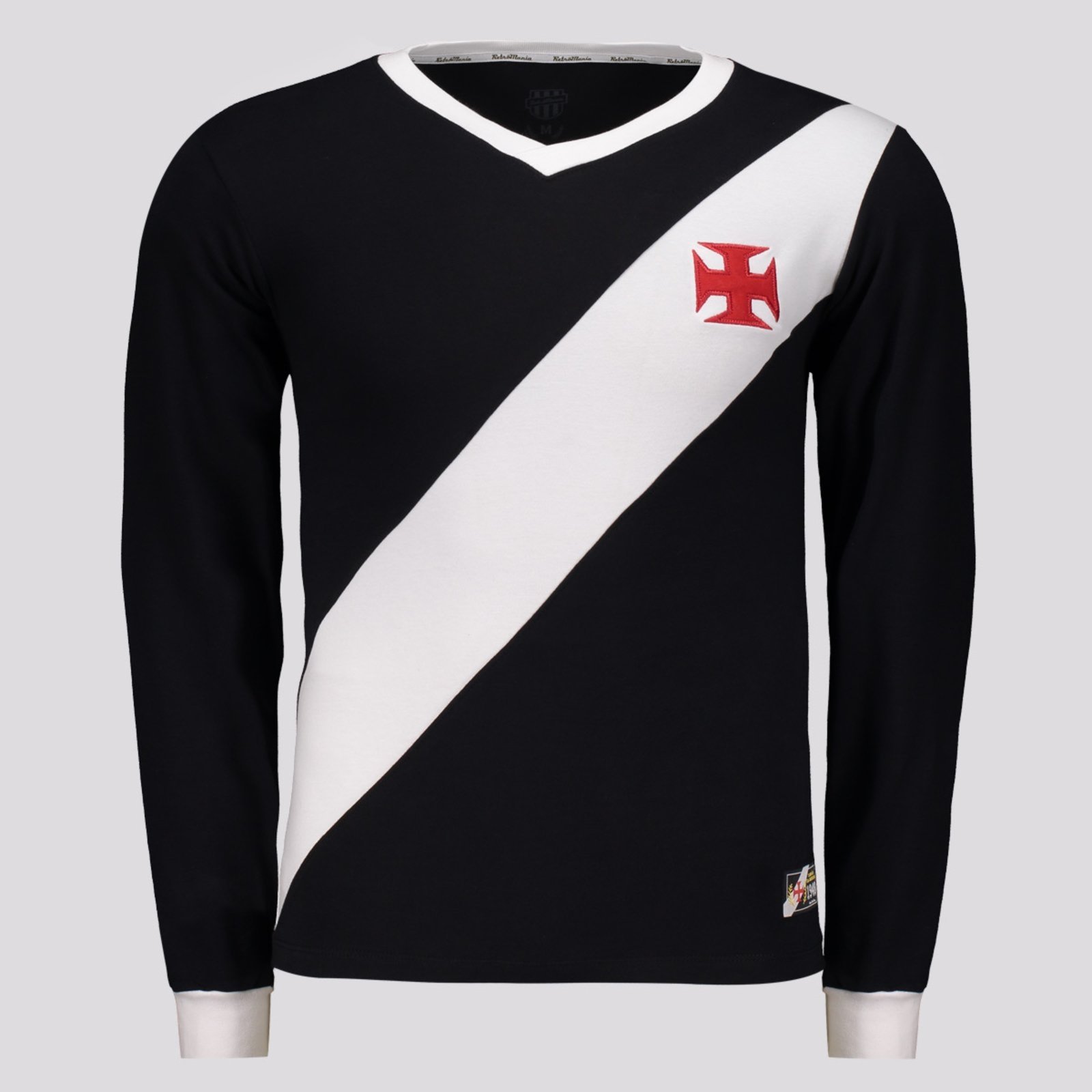 Camisa Manga Longa Vasco Retrô 1948 Preta