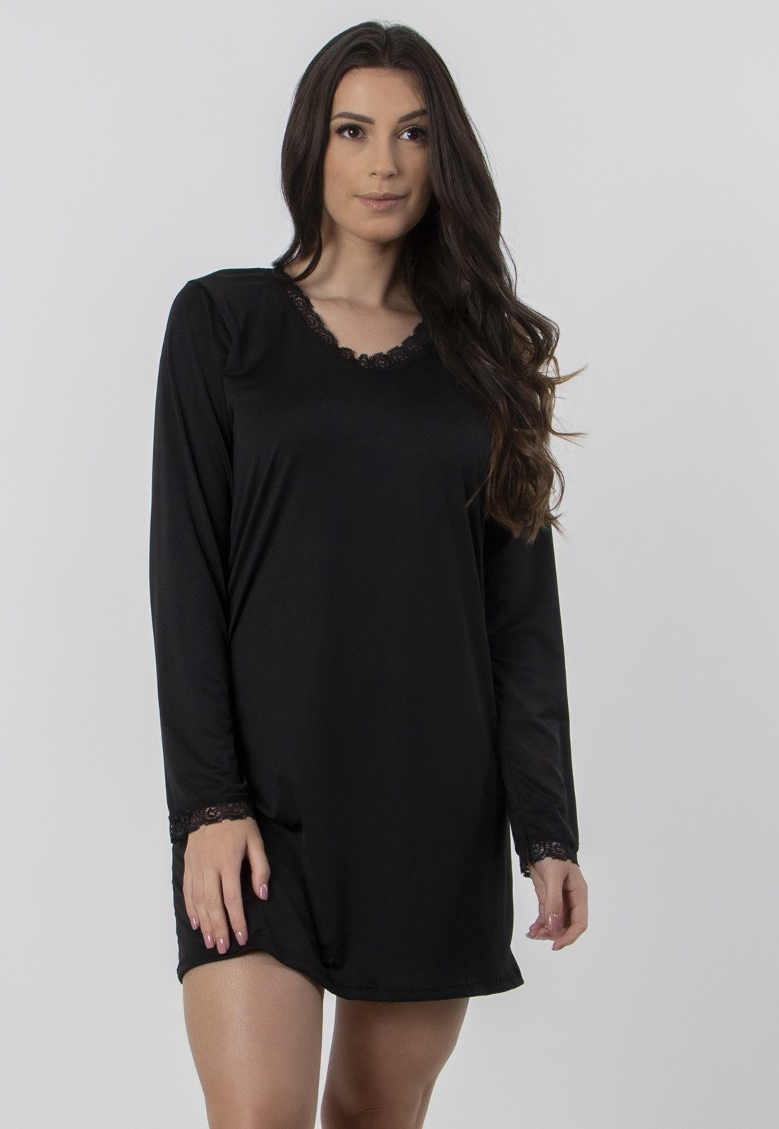 Camisola Diluxo Manga Longa liganete Preta