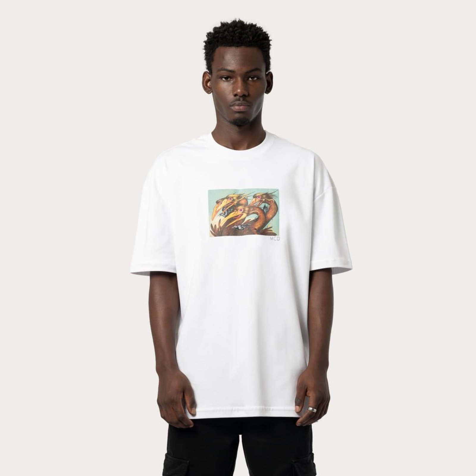 T-Shirt Mcd Box-Fit Branco