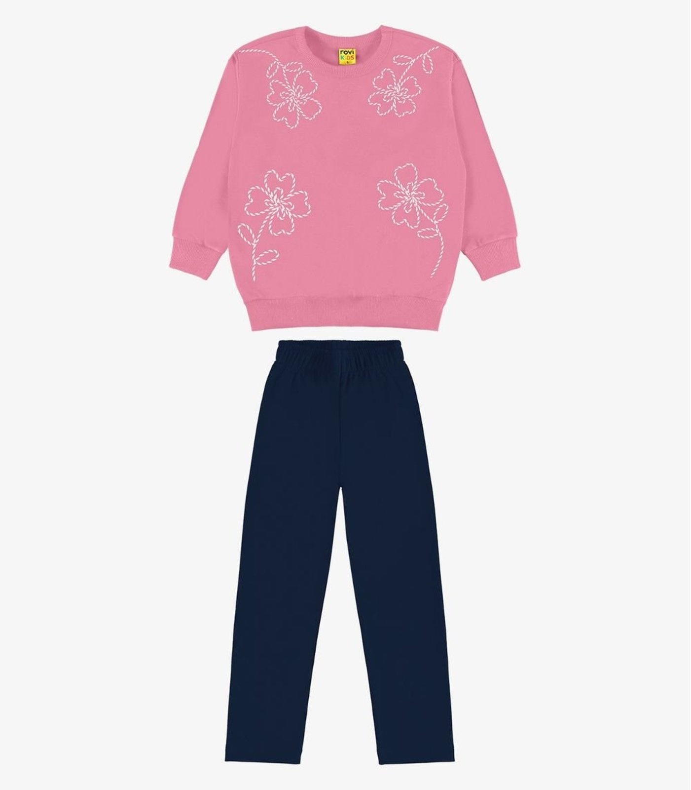 Infantil - Conjunto Blusão com Legging Rovi Rosa