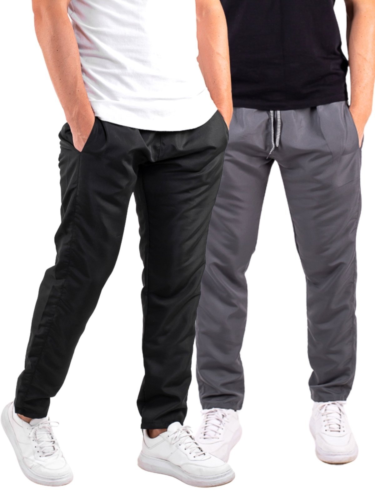 Kit 2 Calças Masculina Academia Treino Tactel com Bolsos Laterais
