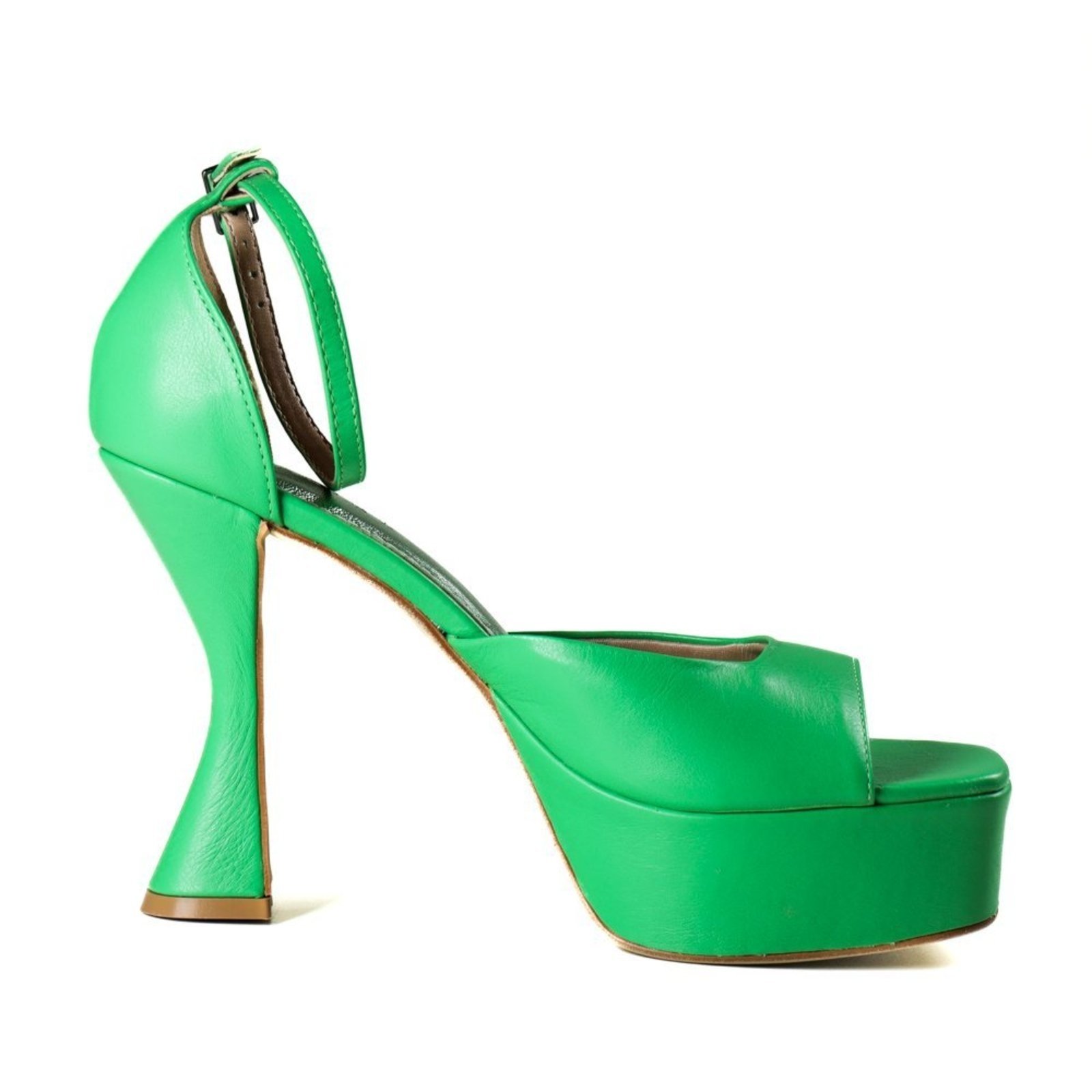 Vista 2 Sandália Feminina Salto Taça Lia Line Lia Line verde Lia Line verde