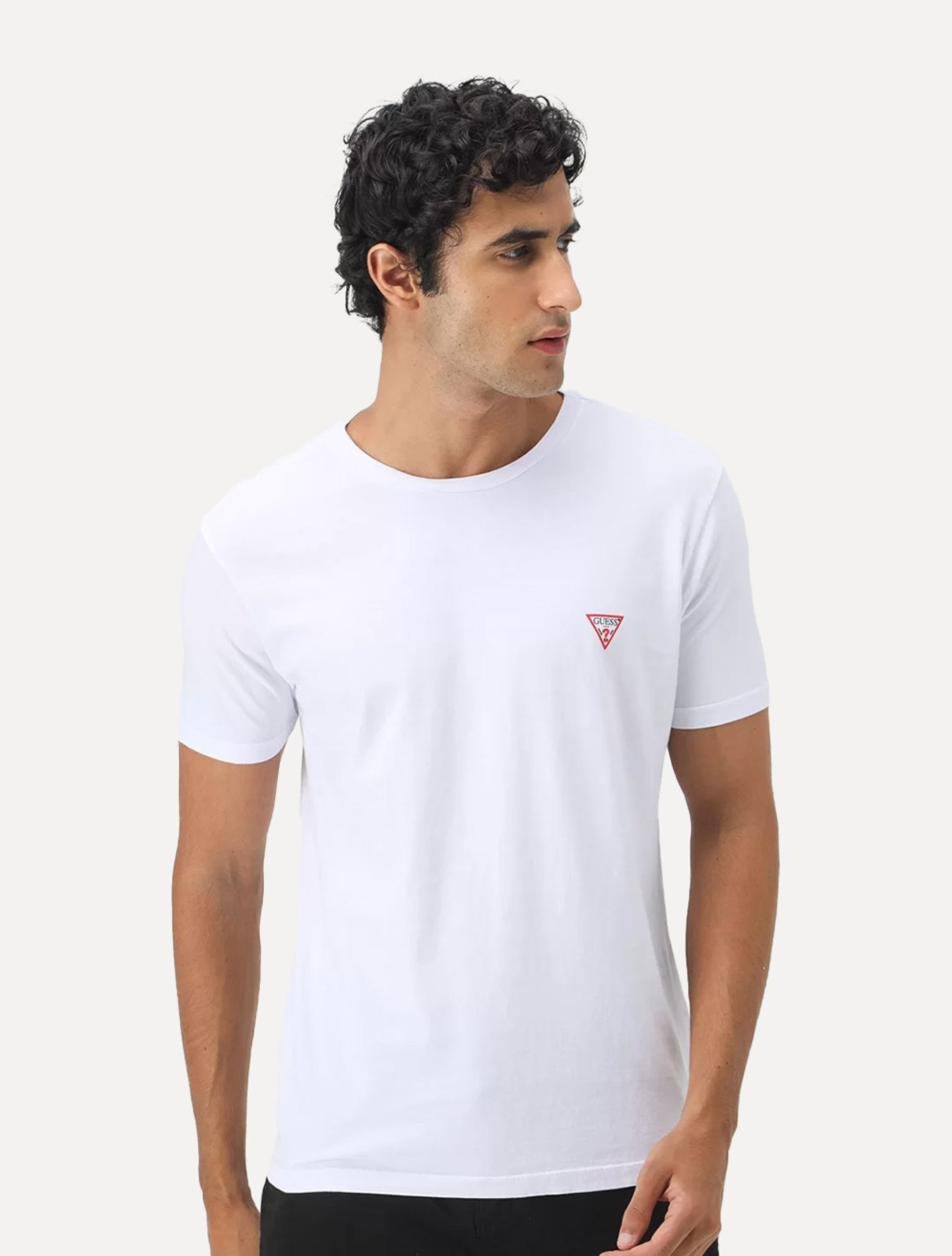 Camiseta Guess Masculina Original Small Triangle Branca