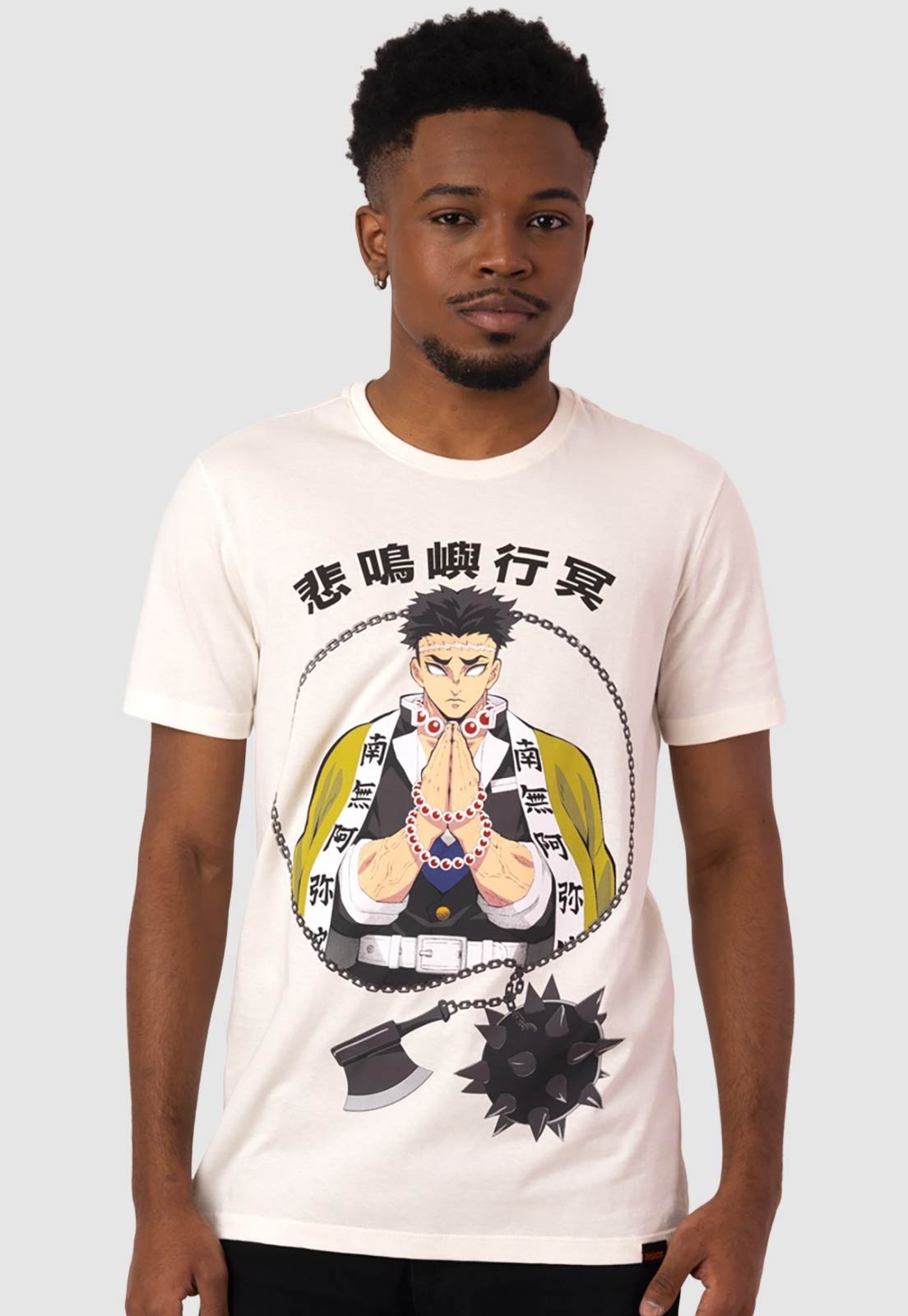 Camiseta Piticas Demon Slayer Gyomei Himejima Off White