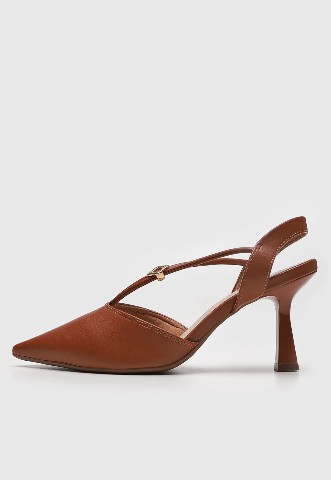 Vista 2 Scarpin Feminino cê Slingback BEBECÊ marrom BEBECÊ marrom