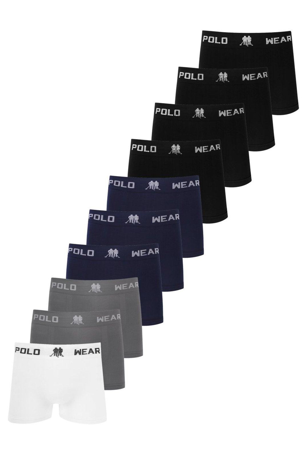 Kit 10 Cuecas Boxer Lisa Polo Wear Sortido
