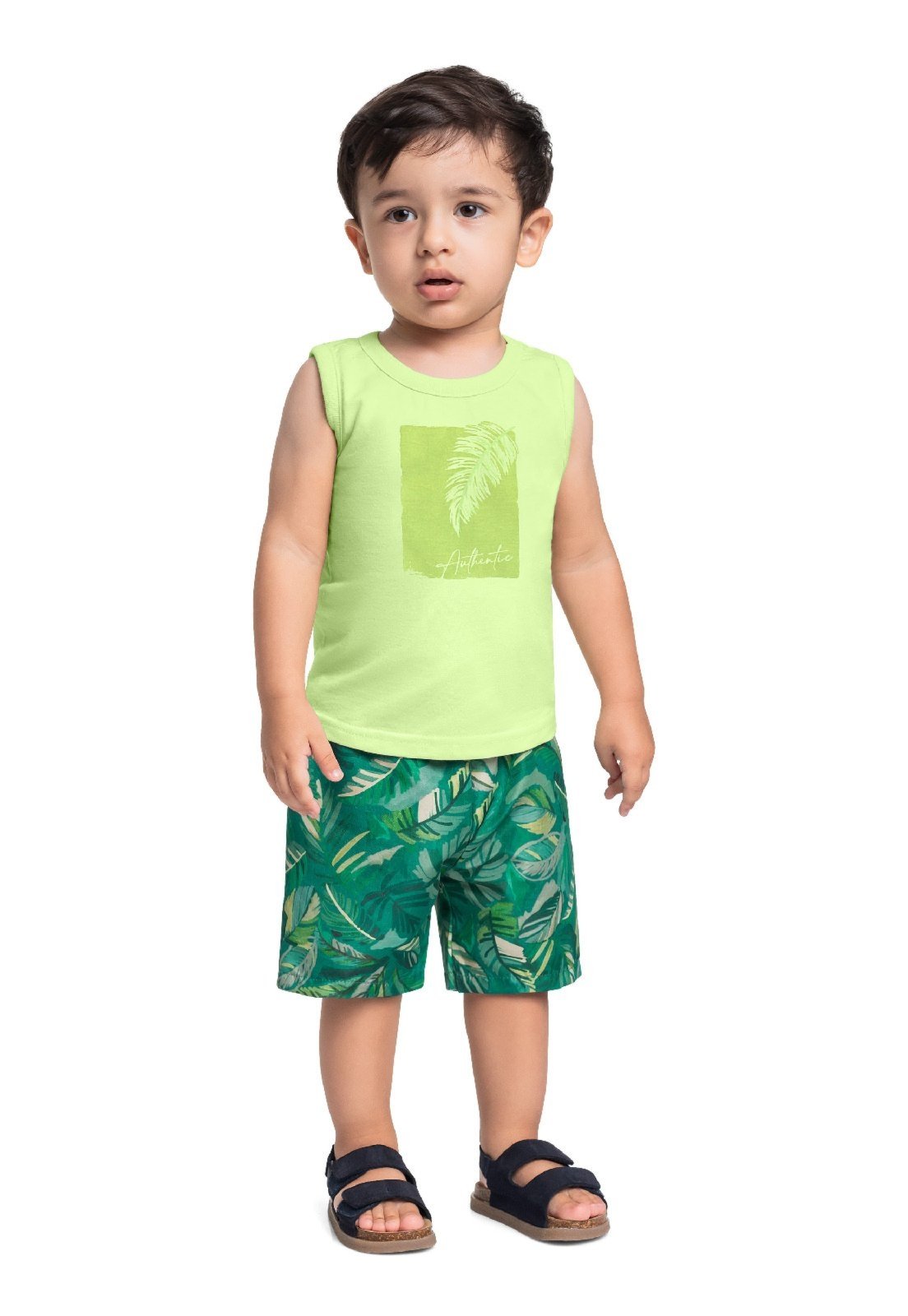 Infantil - Conjunto Tropical Regata Bermuda Bee Loop Verde