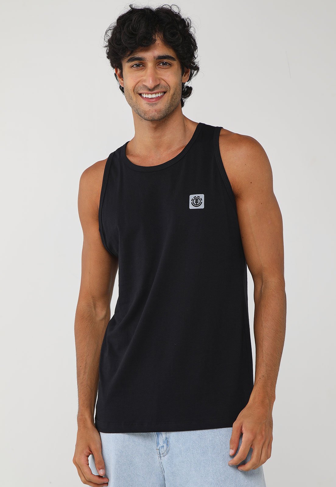 Regata Masculina Element Mini Logo Preta