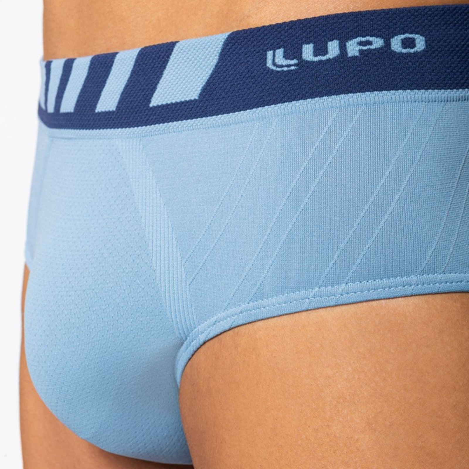 Vista 3 Cueca Lupo Slip Microfibra Sem Costura branco Lupo branco