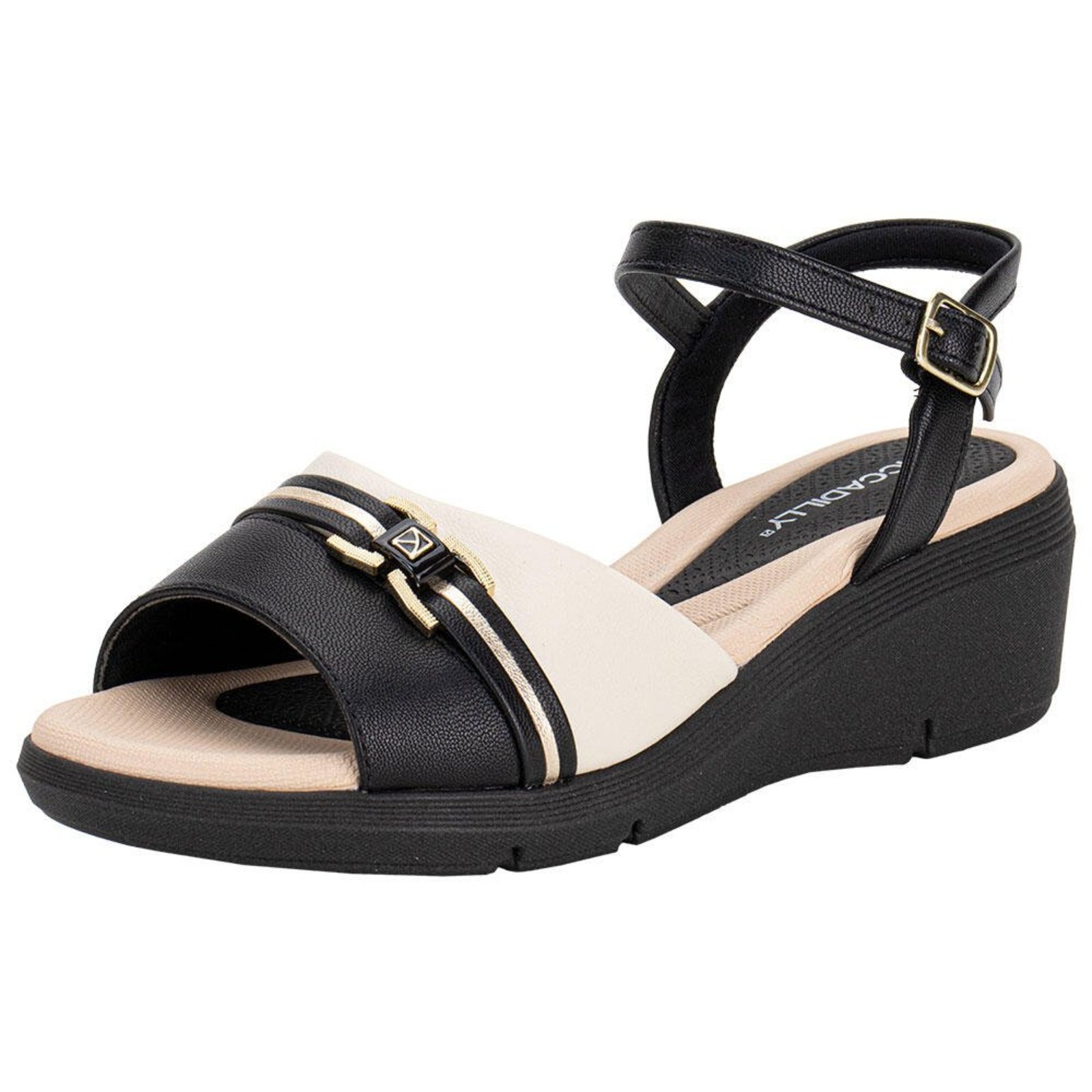 Vista 2 Sandália Feminina Anabela Piccadilly 540396 0083960 preto Piccadilly preto