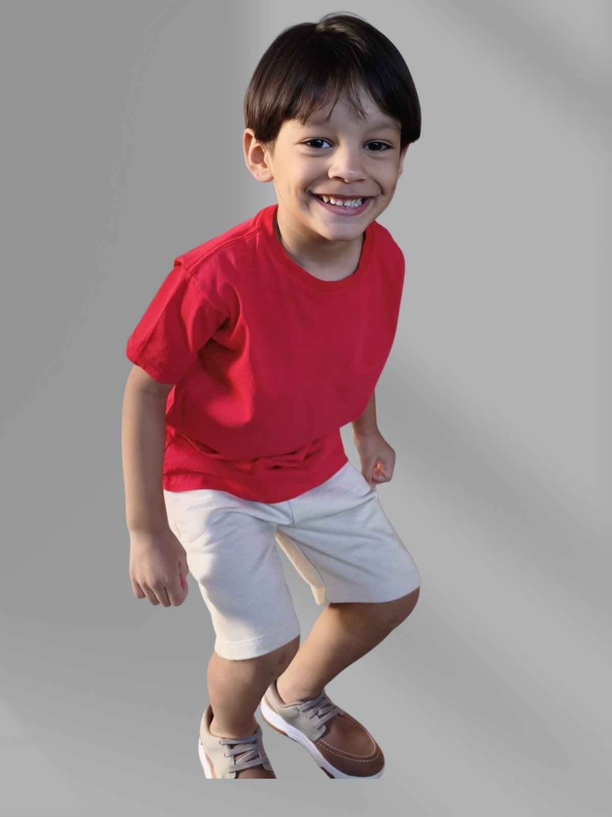 Infantil - Camiseta Manga Curta Urbania Algodão Vermelha