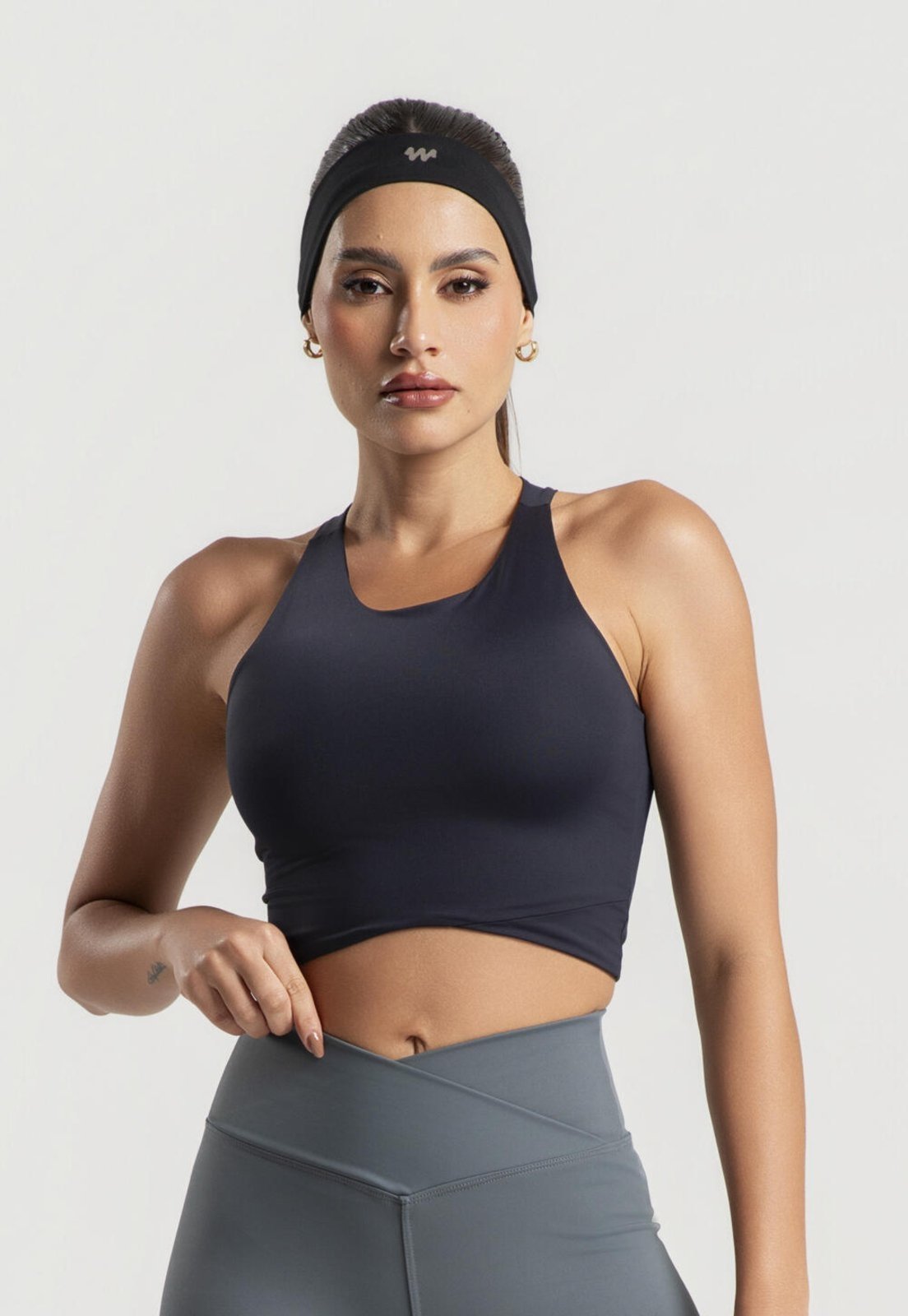 Top Nadador Com Recortes Preto Wemood Tp001-001 Preto