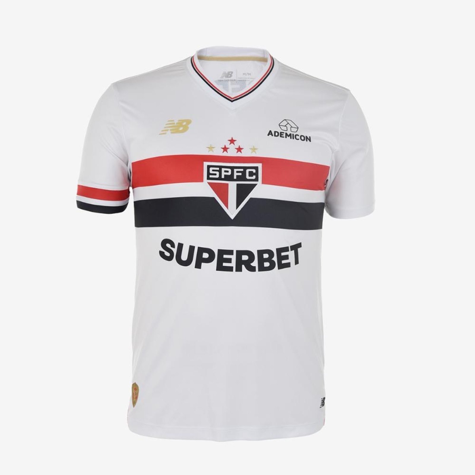 Vista 2 Camisa Torcedor Home Spfc 2025 C/P Masculina New Balance incolor New Balance incolor