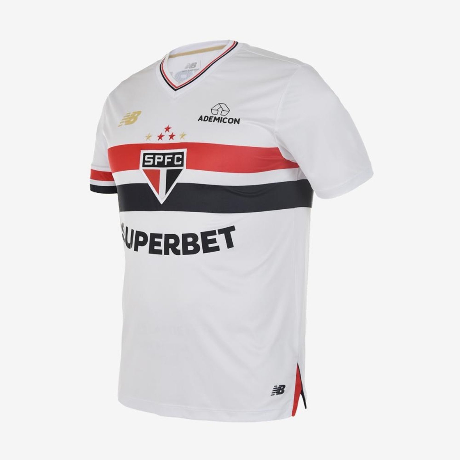 Vista 3 Camisa Torcedor Home Spfc 2025 C/P Masculina New Balance incolor New Balance incolor