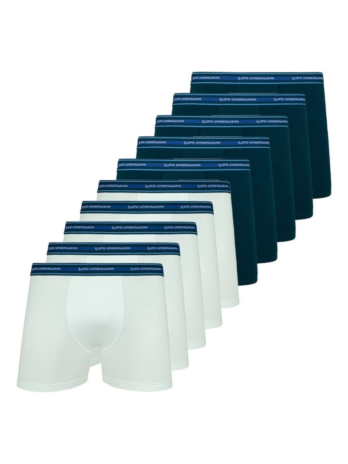 Kit com 10 Cuecas Boxer Lupo 523-088 Branco