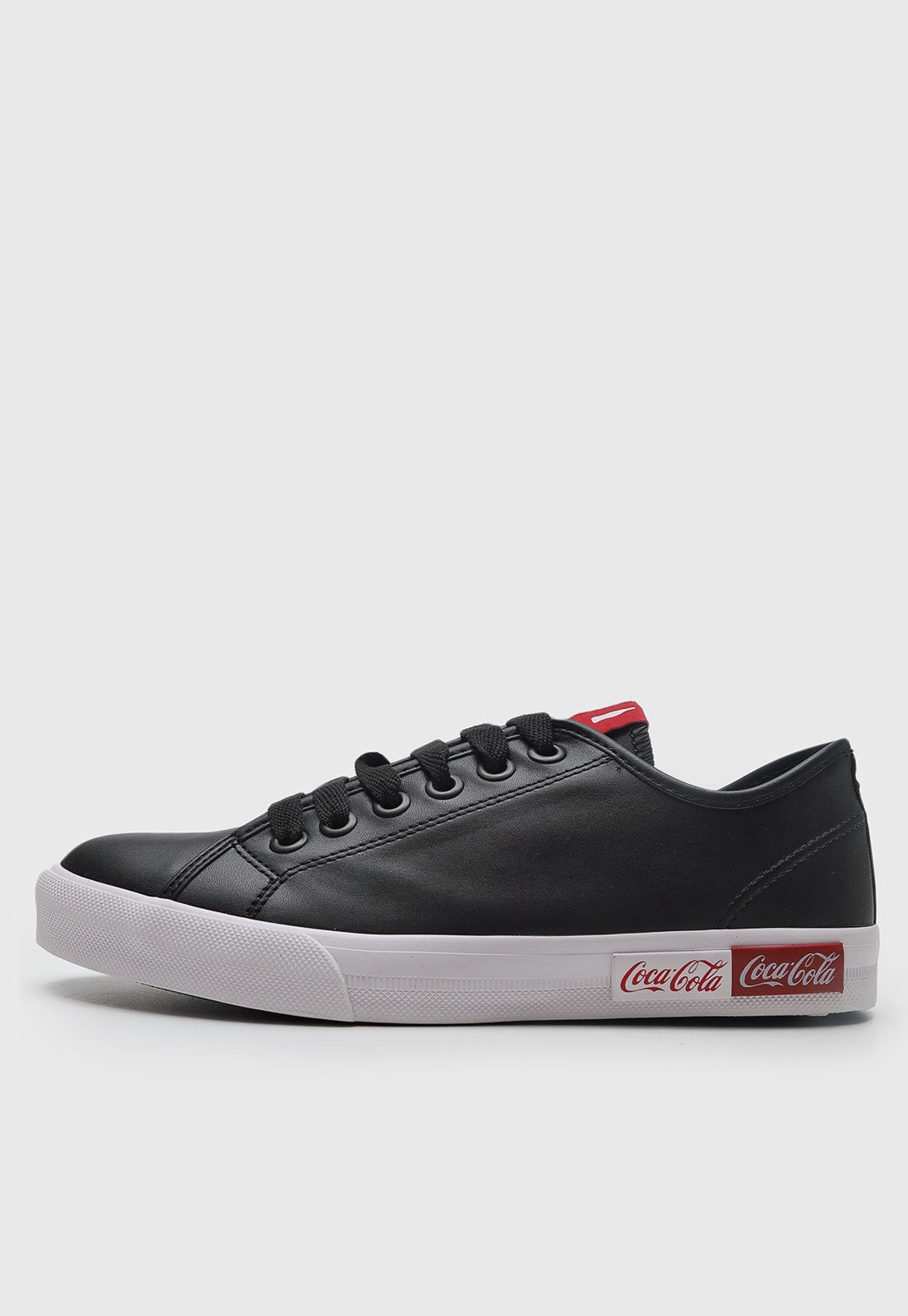 Tênis Feminino Coca-Cola Cano Baixo Preto