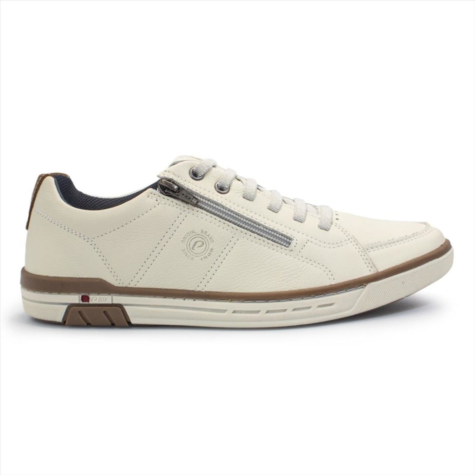 Sapatênis Pegada Masculino Stretch Couro Zíper 119313