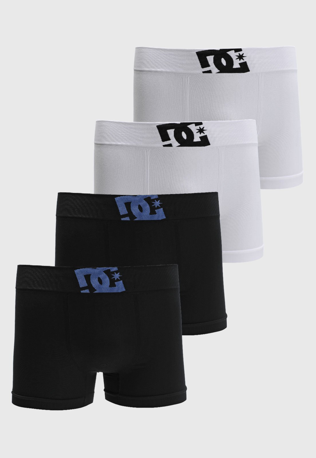 Kit 4pçs Cueca DC Shoes Boxer Seamless Preta