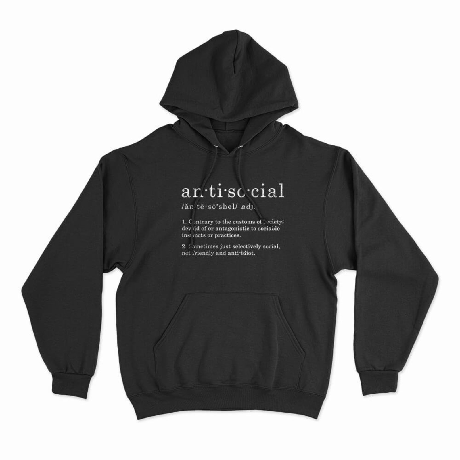 Moletom Com Capuz Antisocial - Preto - Casual - Studio Geek