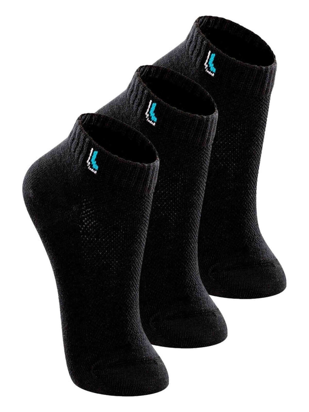 Kit 3 Pares de Meias Cano Curto Lupo 2725-005 Preto
