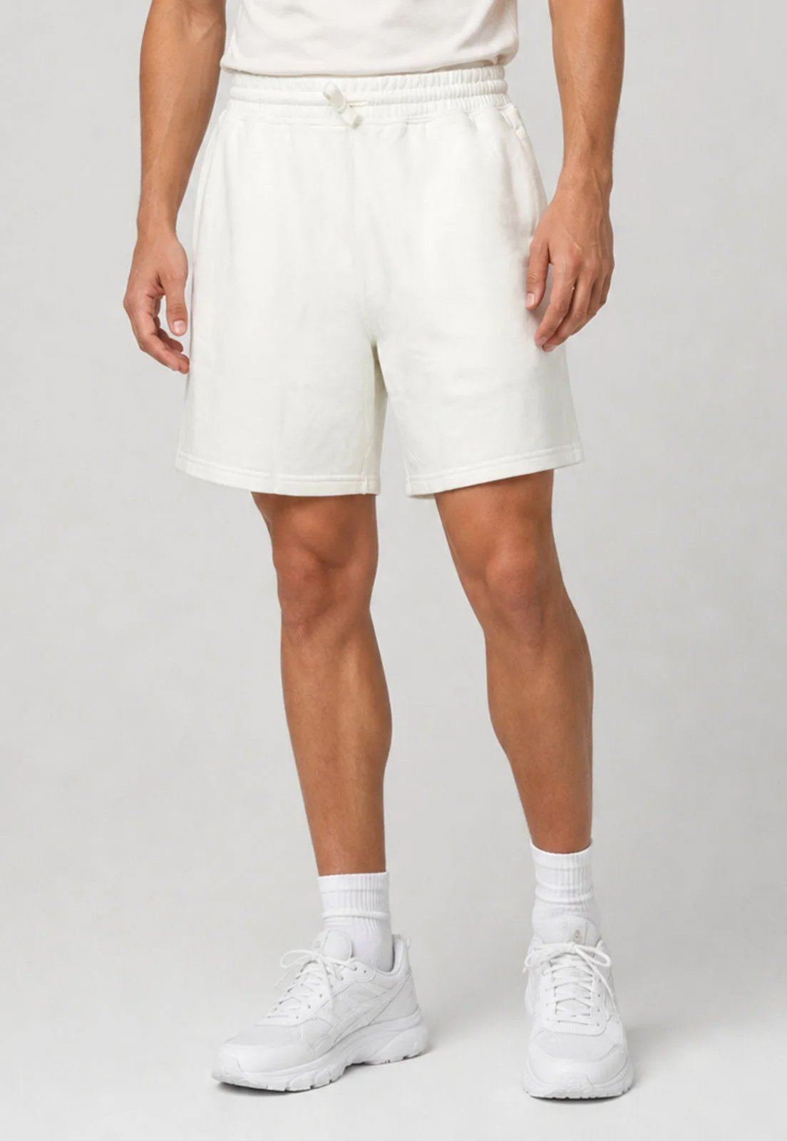 Short Masculino adidas Sportswear Cintura Média Off-White