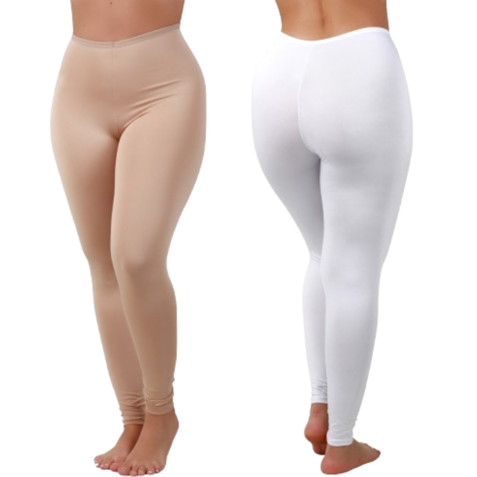 Kit 2 Calça Anágua Reflexo Íntimo Segunda Pele Evita Transparência Bege e Branco