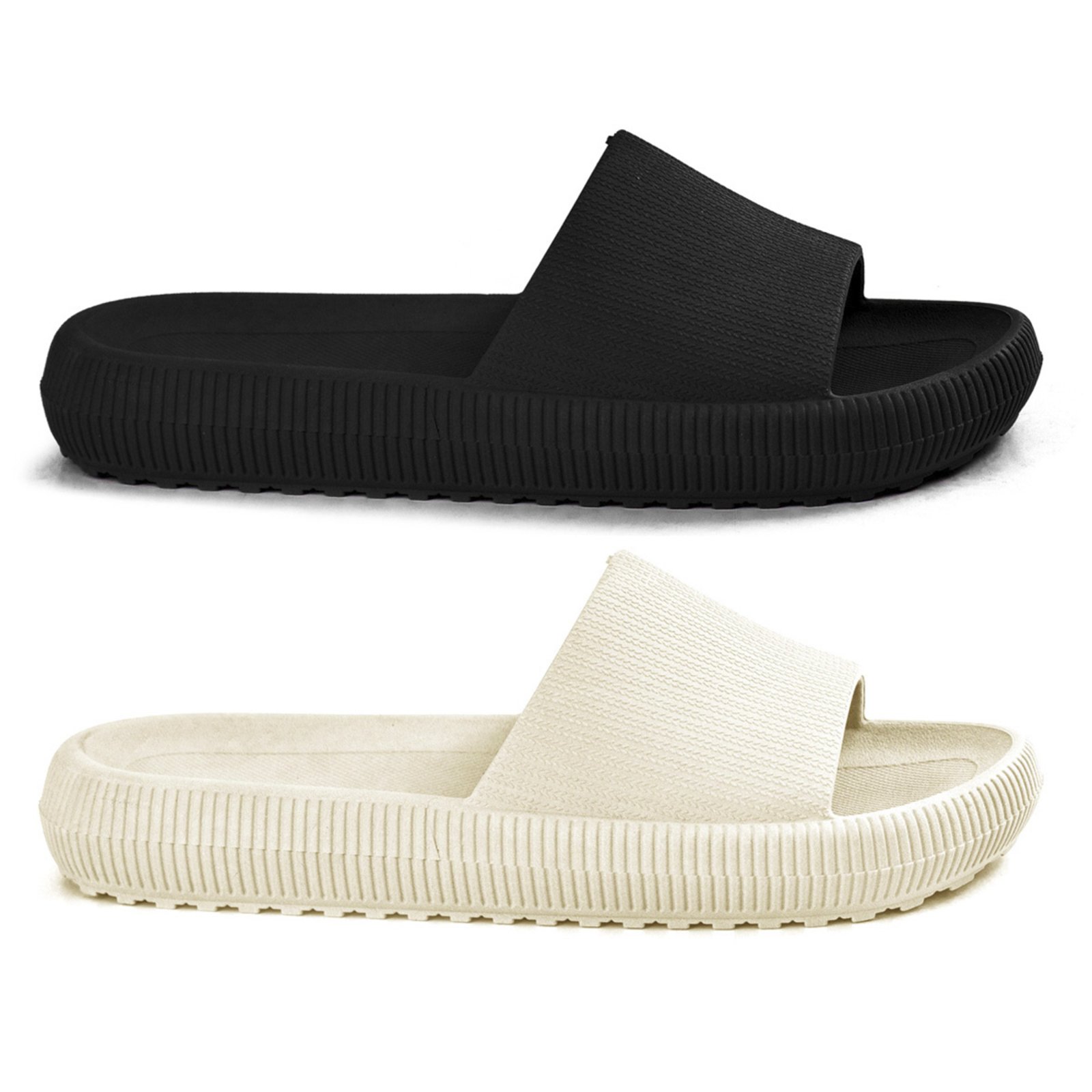 Kit 2 Chinelo Nuvem Feminino Ortopédico Anatômico Confortável Macio Original Preto