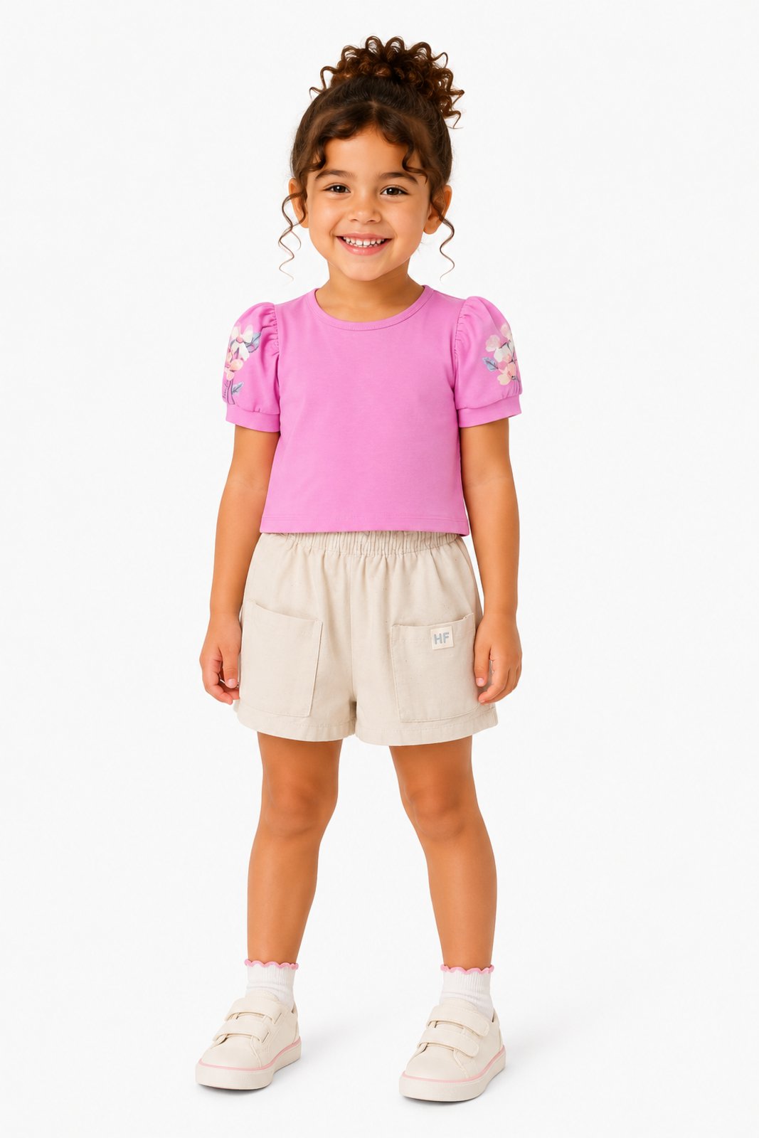 Infantil - Conjunto D Bell Outlet Fashion Manga Bufante Rosa