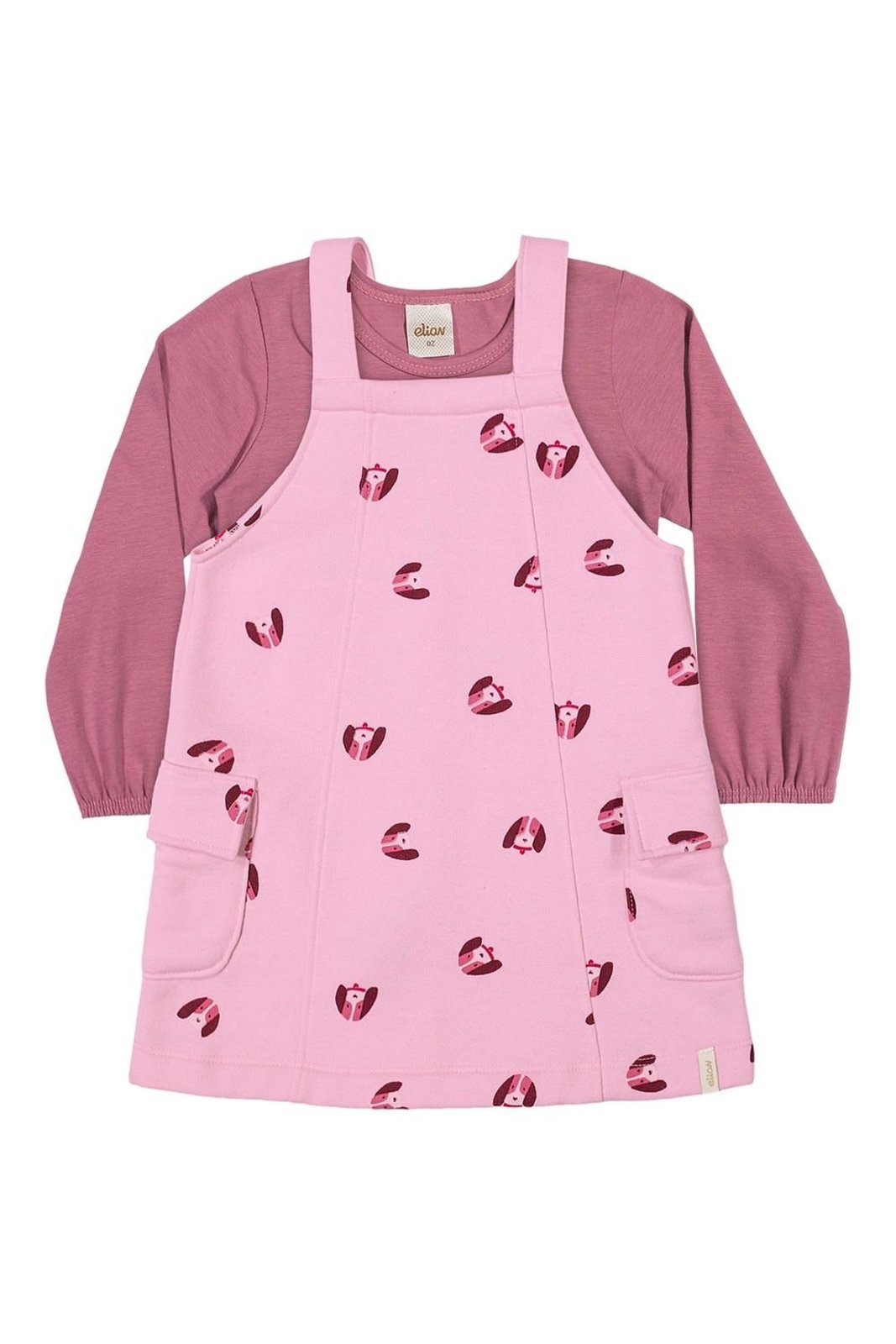 Infantil - Conjunto Cachorrinhos Menina Elian Rosa
