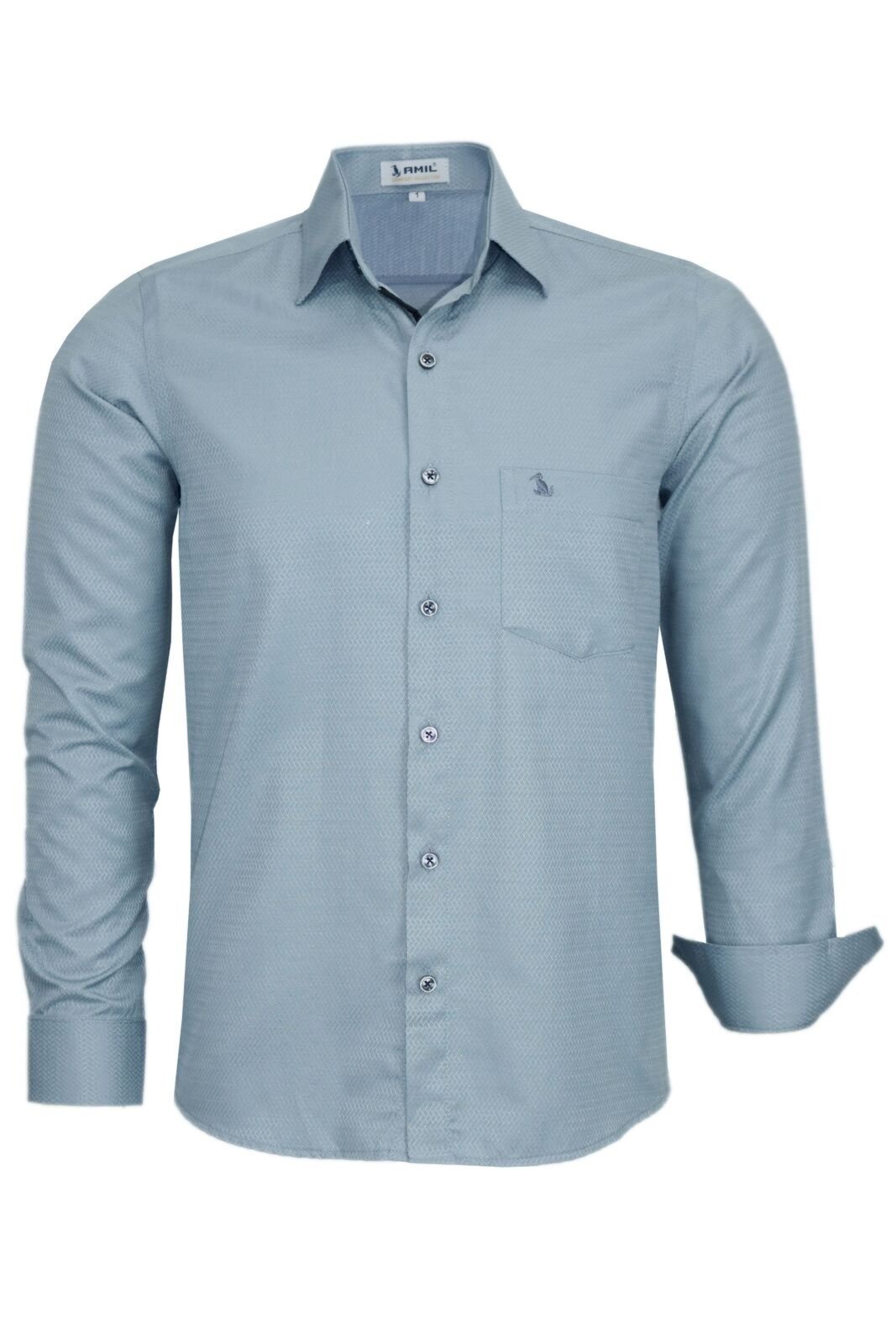 Camisa Social Amil Comfort Manga Longa Fácil De Passar 1862