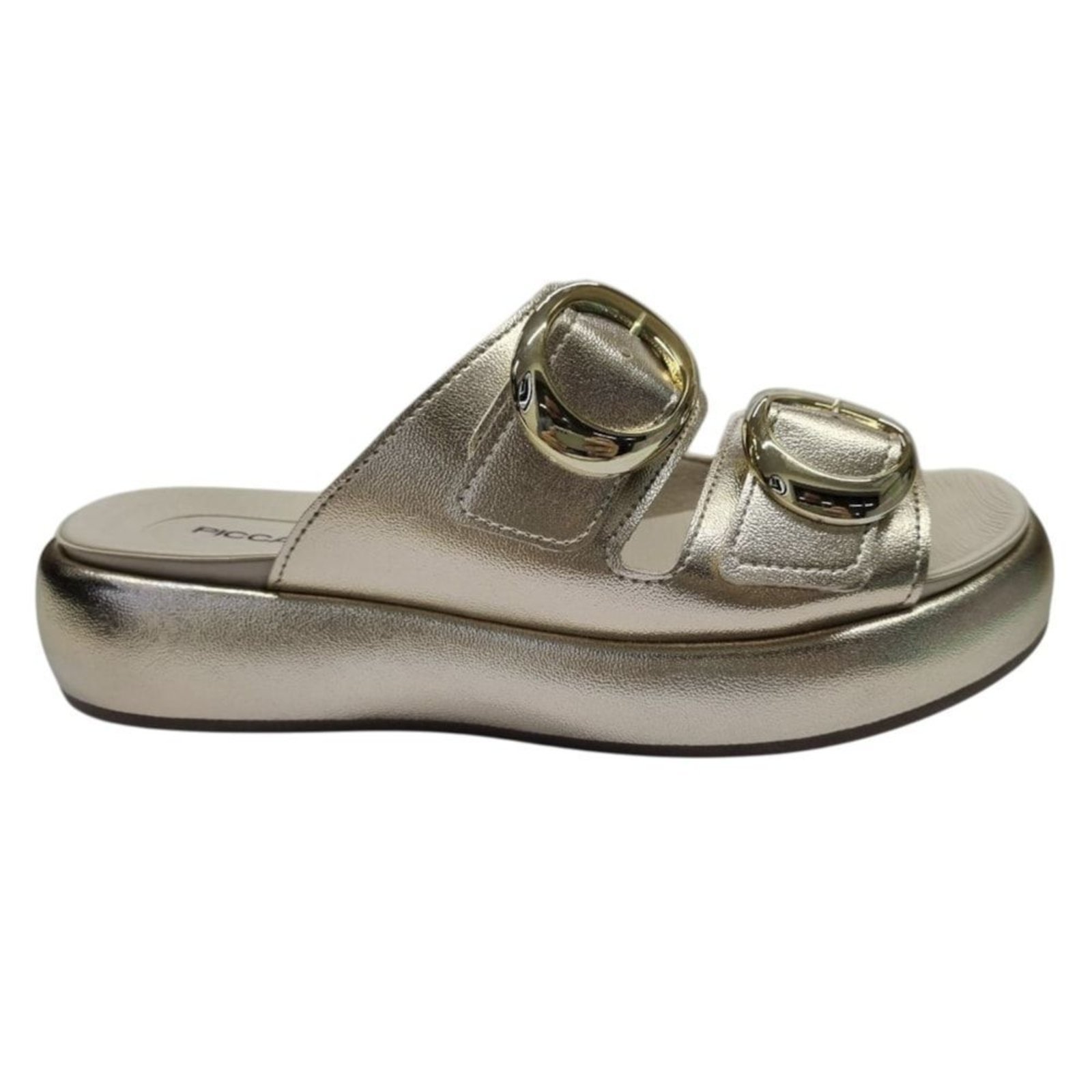 Tamanco Piccadilly Sol Salto Anabela Médio Feminino – Dourado – piccadilly
