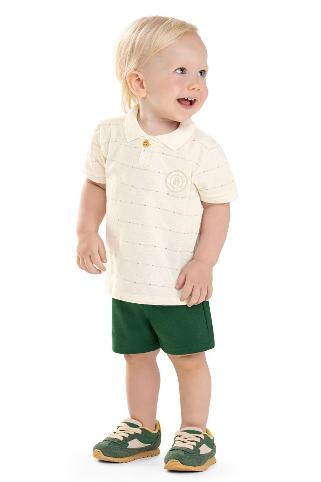 Vista 3 Infantil - Conjunto Menino Polo Com Bordado Colorittá azul Colorittá azul